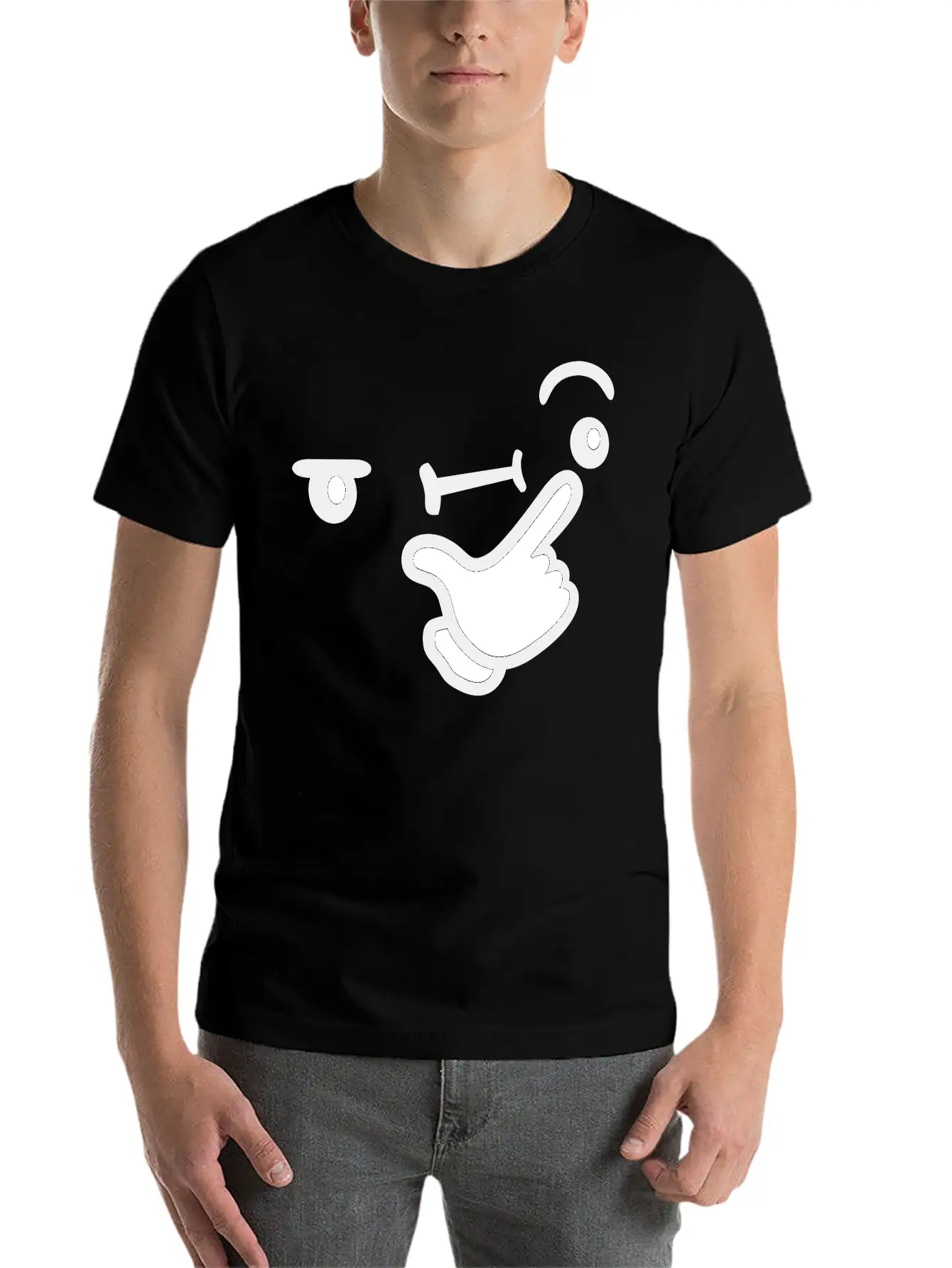 Brooding Face Thoughtful Breathable Soft Cotton T-Shirt – Timeless Casual Look