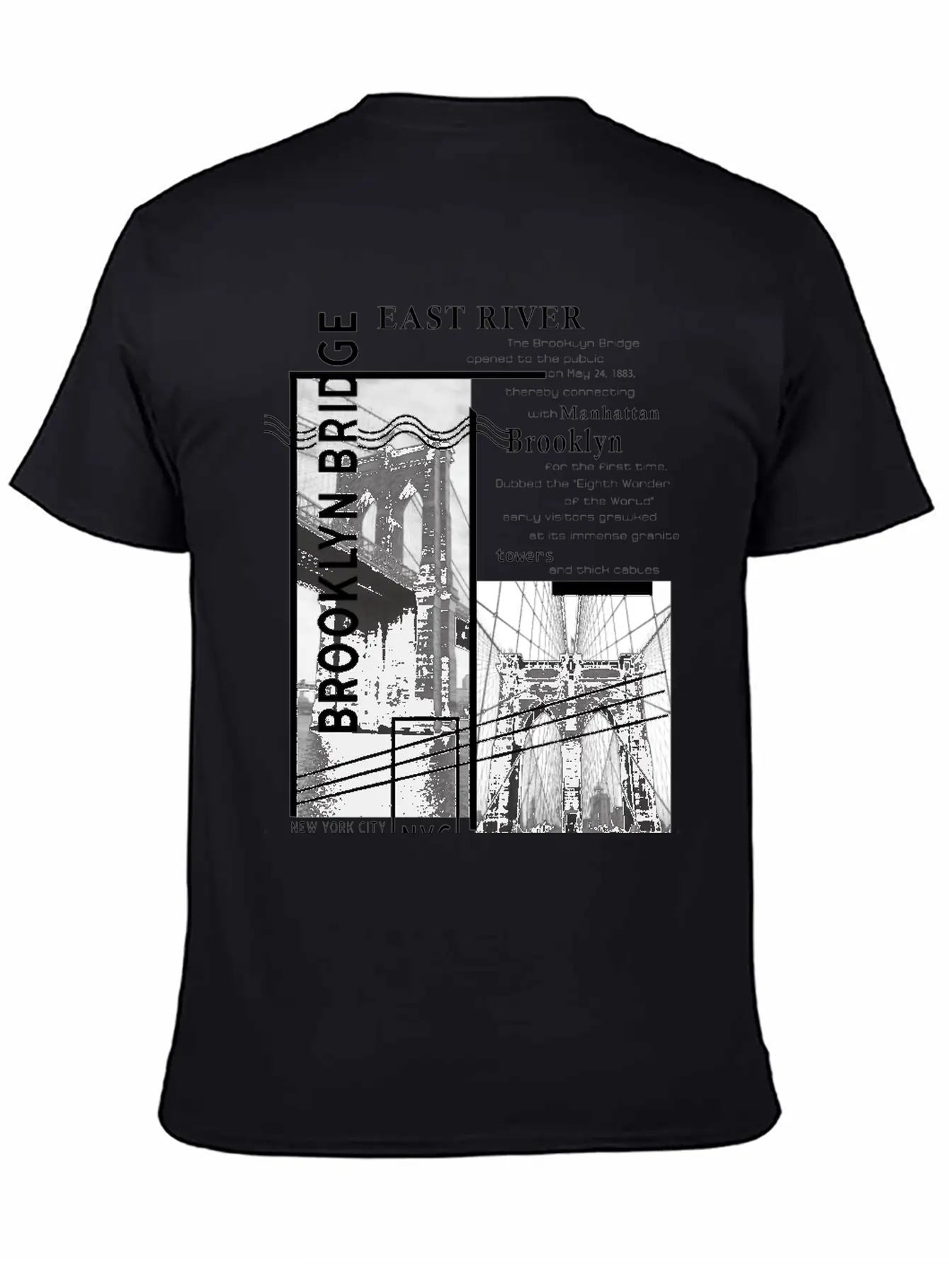 Brooklyn Bridge Essential Cotton Tee For Daily Outfits – Unisex Style