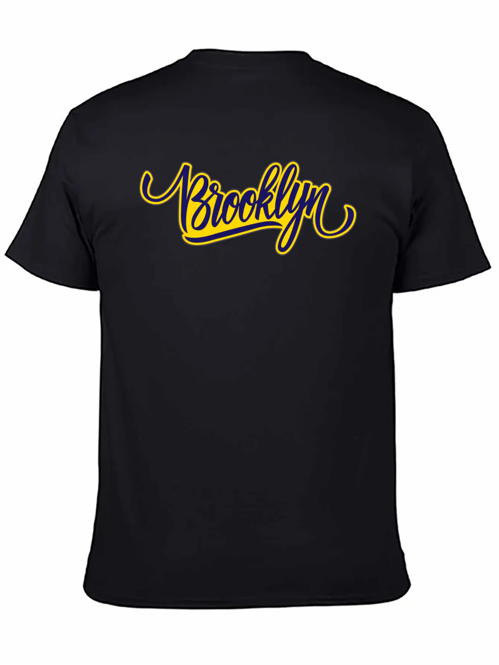 Brooklyn Typography Cursive Green Unisex Short Sleeve Soft Cotton T-Shirt – Casual Everyday Wear
