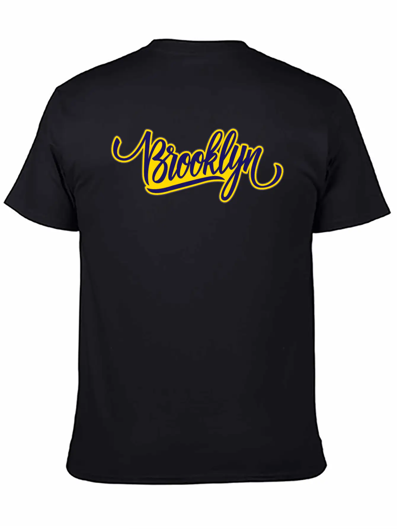 Brooklyn Typography Cursive Green Unisex Short Sleeve Soft Cotton T-Shirt – Casual Everyday Wear