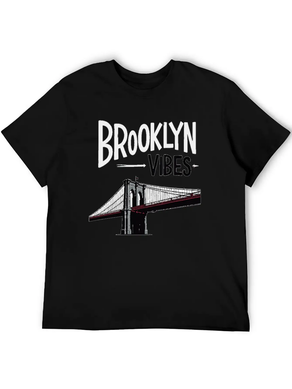 Brooklyn Vibes Bridge New York City New York Casual Graphic T-Shirt – Simple And Comfortable Daily Wear