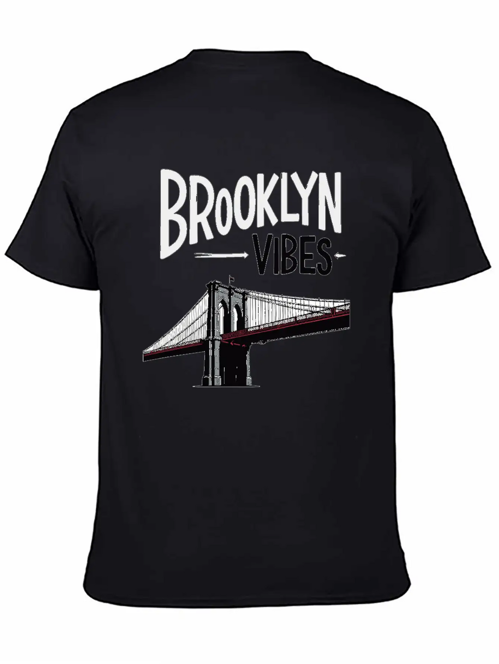 Brooklyn Vibes Bridge New York City New York Casual Graphic T-Shirt – Simple And Comfortable Daily Wear