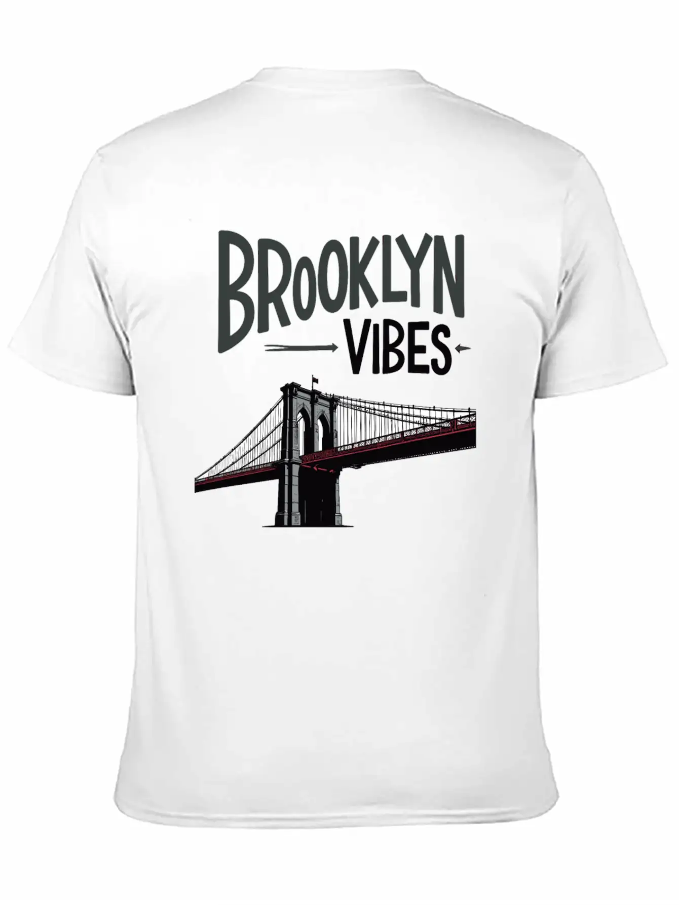 Brooklyn Vibes Bridge New York City New York Casual Graphic T-Shirt – Simple And Comfortable Daily Wear