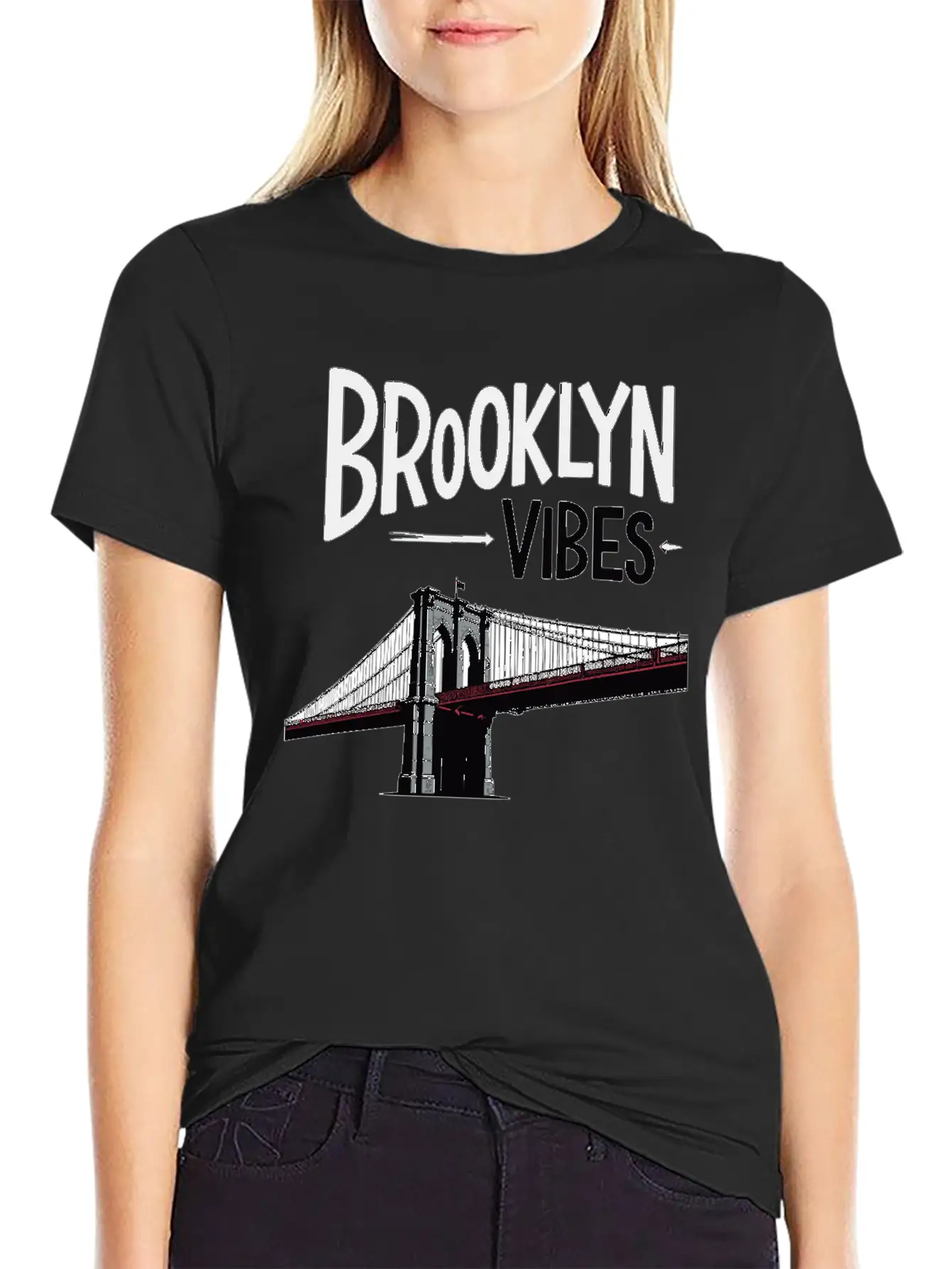 Brooklyn Vibes Bridge New York City New York Casual Graphic T-Shirt – Simple And Comfortable Daily Wear