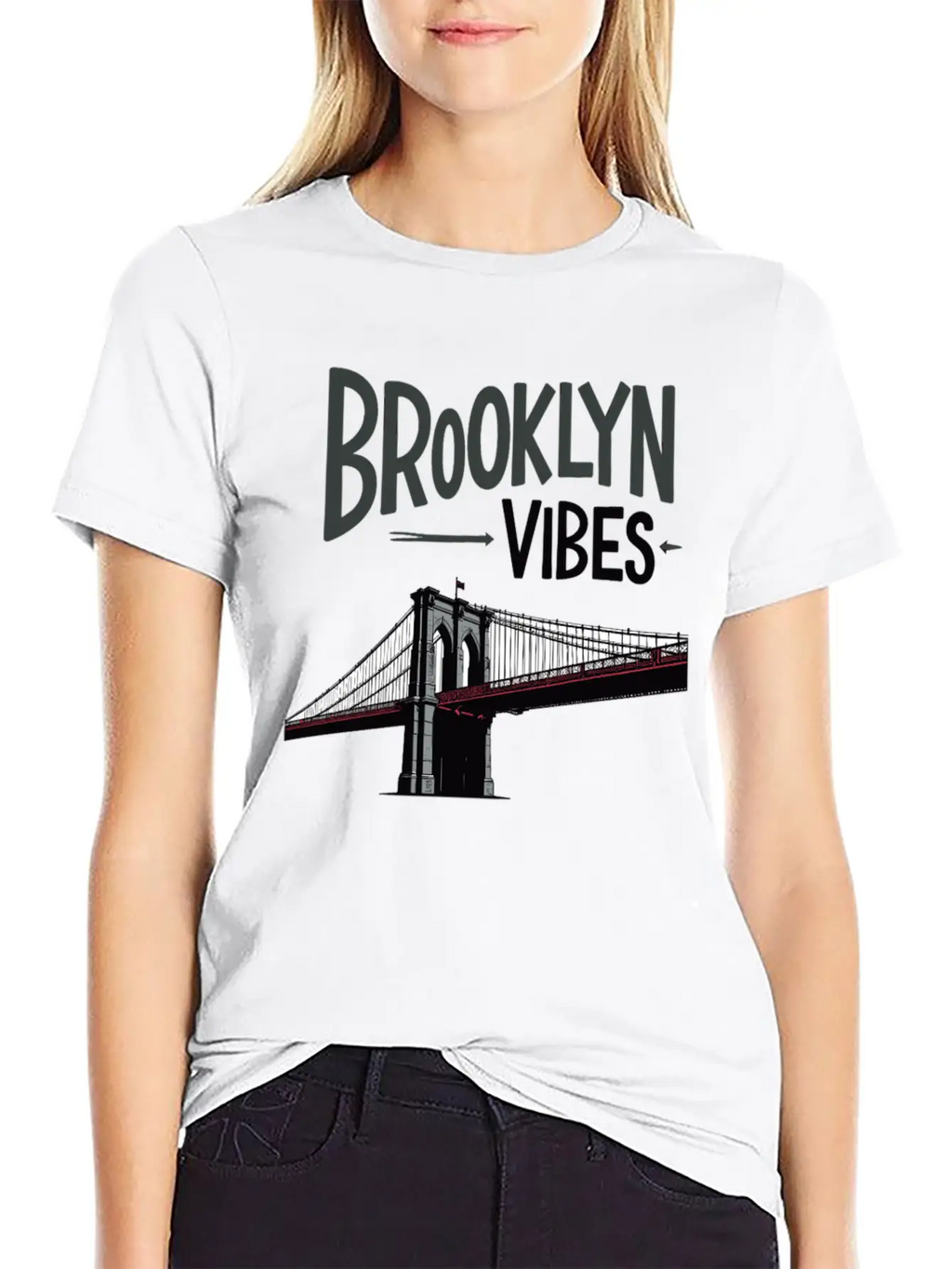 Brooklyn Vibes Bridge New York City New York Casual Graphic T-Shirt – Simple And Comfortable Daily Wear