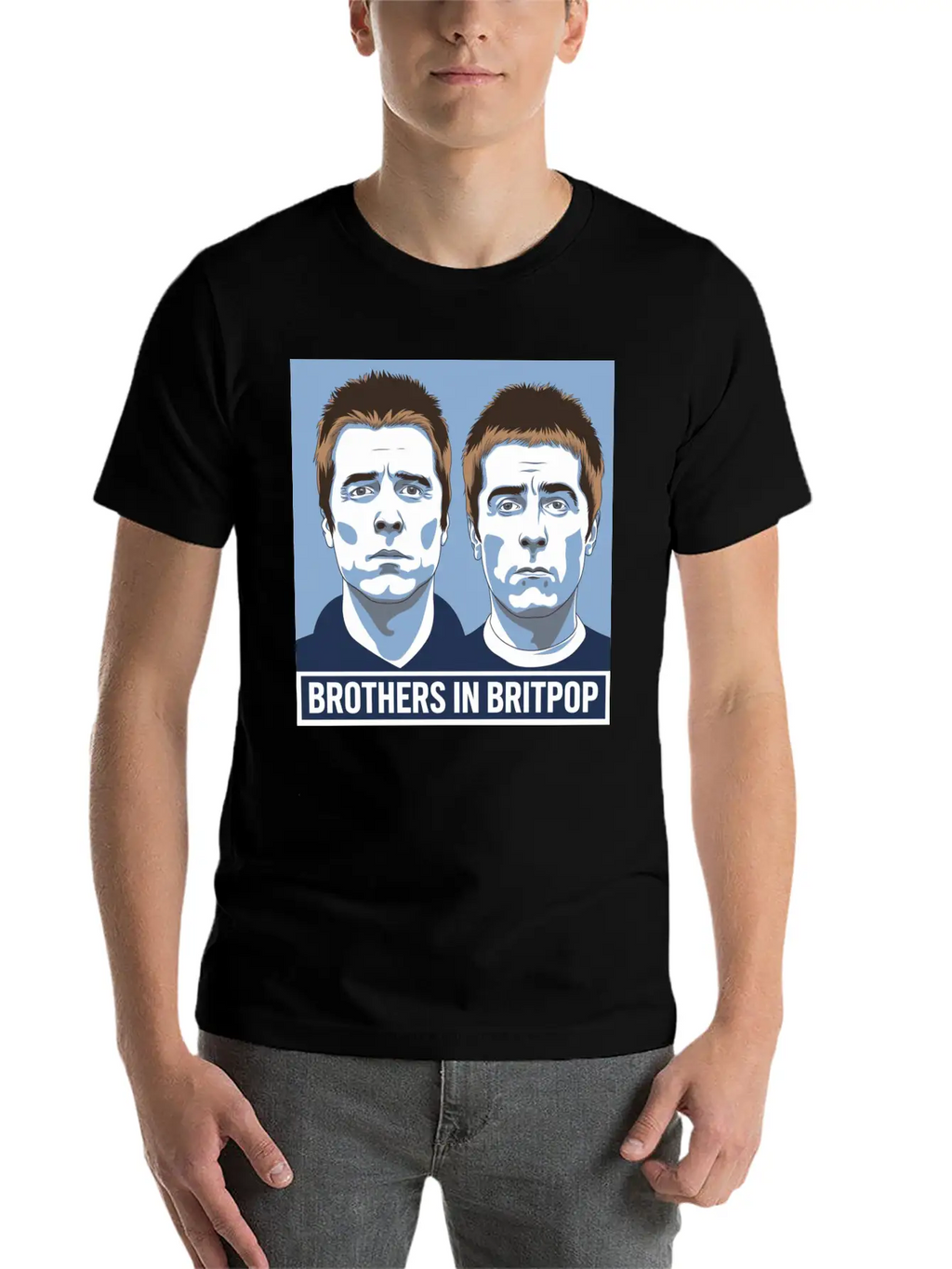 Brothers In Britpop. Breathable Soft Cotton T-Shirt – Timeless Casual Look