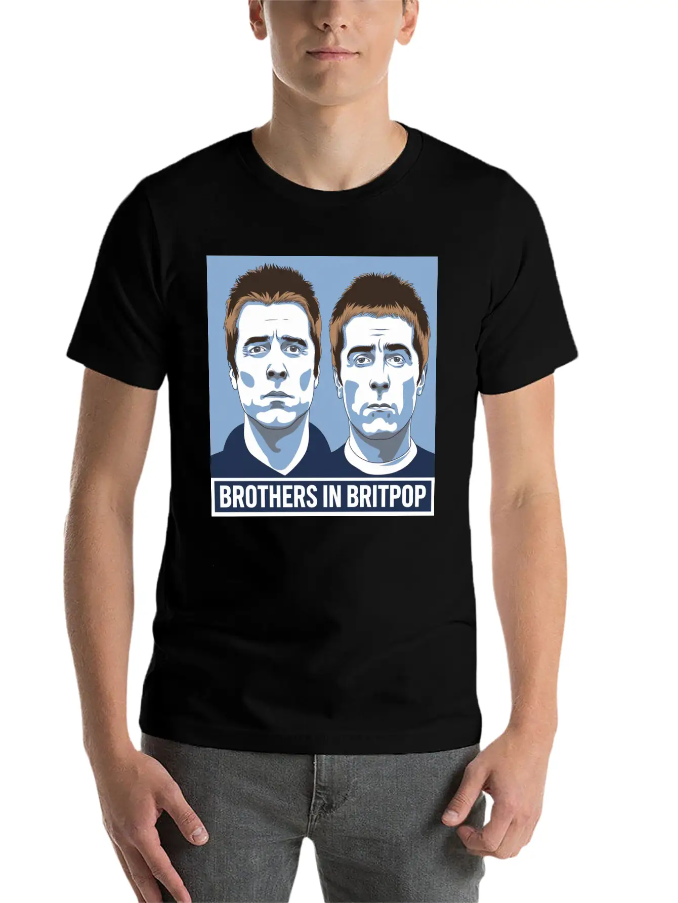 Brothers In Britpop. Breathable Soft Cotton T-Shirt – Timeless Casual Look
