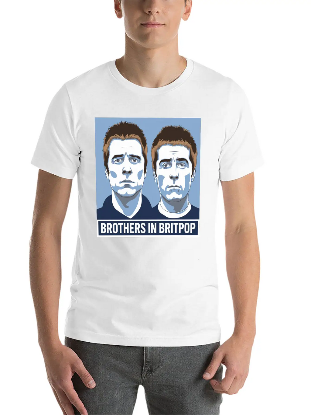 Brothers In Britpop. Breathable Soft Cotton T-Shirt – Timeless Casual Look