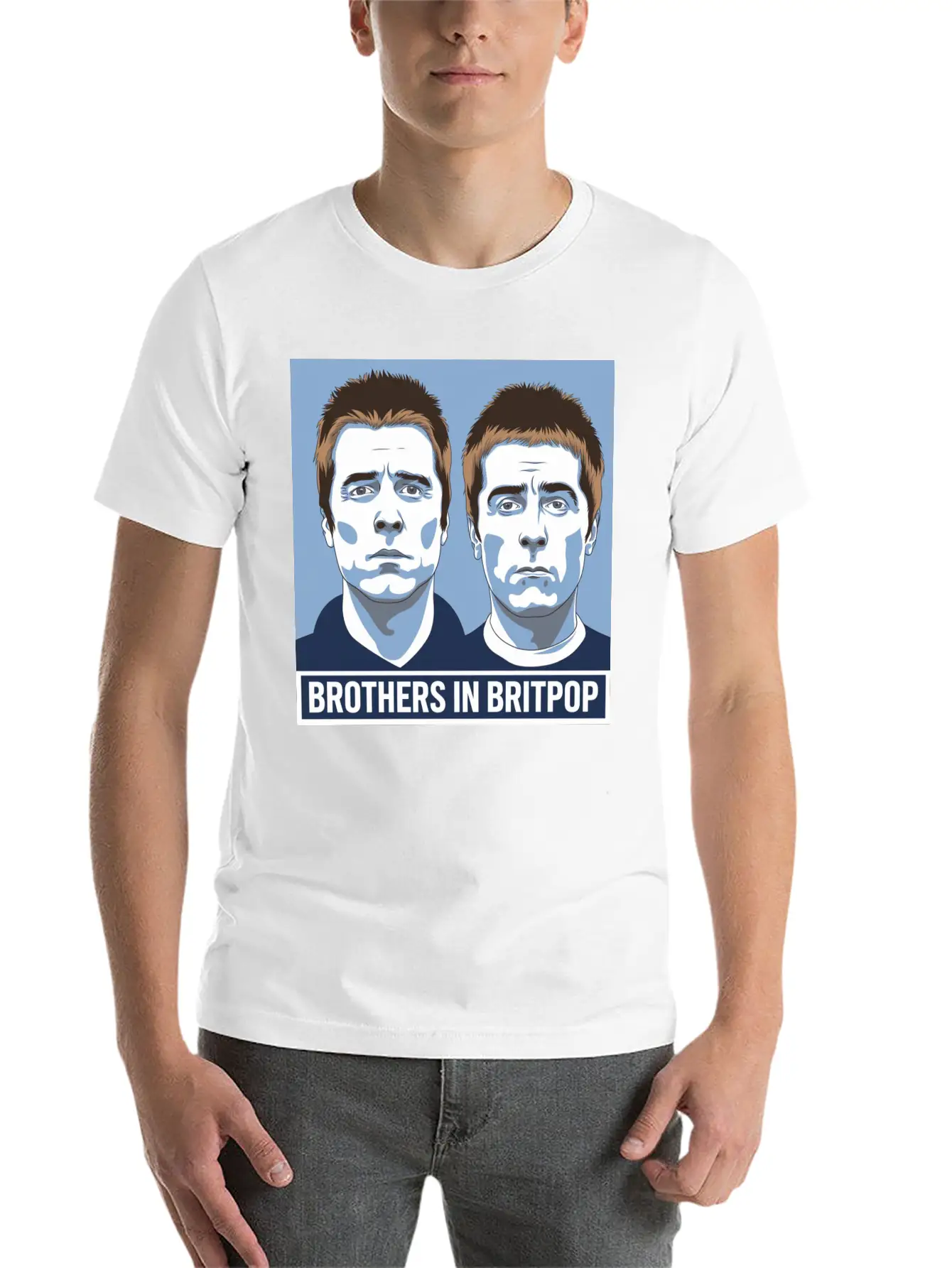 Brothers In Britpop. Breathable Soft Cotton T-Shirt – Timeless Casual Look