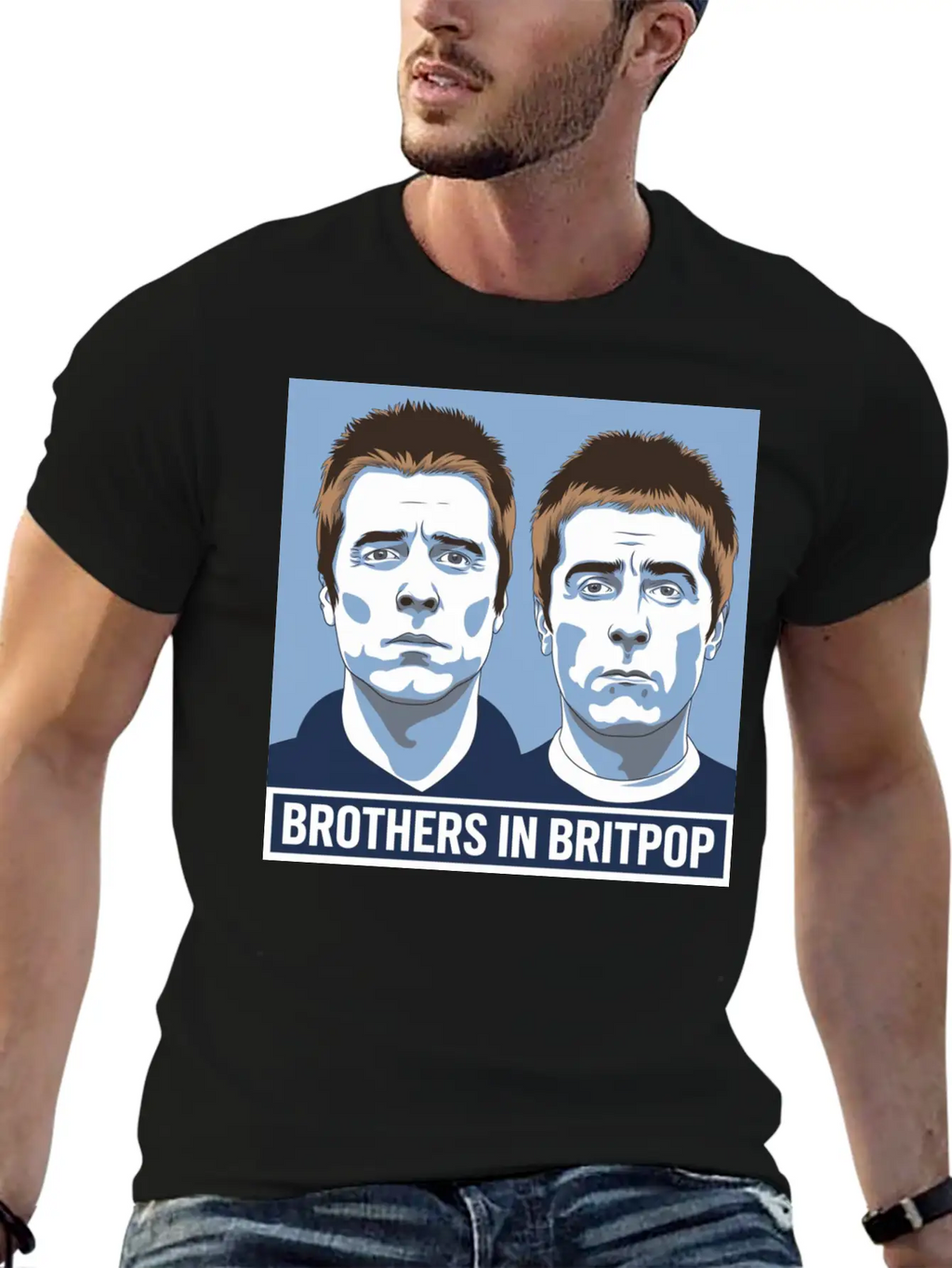 Brothers In Britpop. Breathable Soft Cotton T-Shirt – Timeless Casual Look