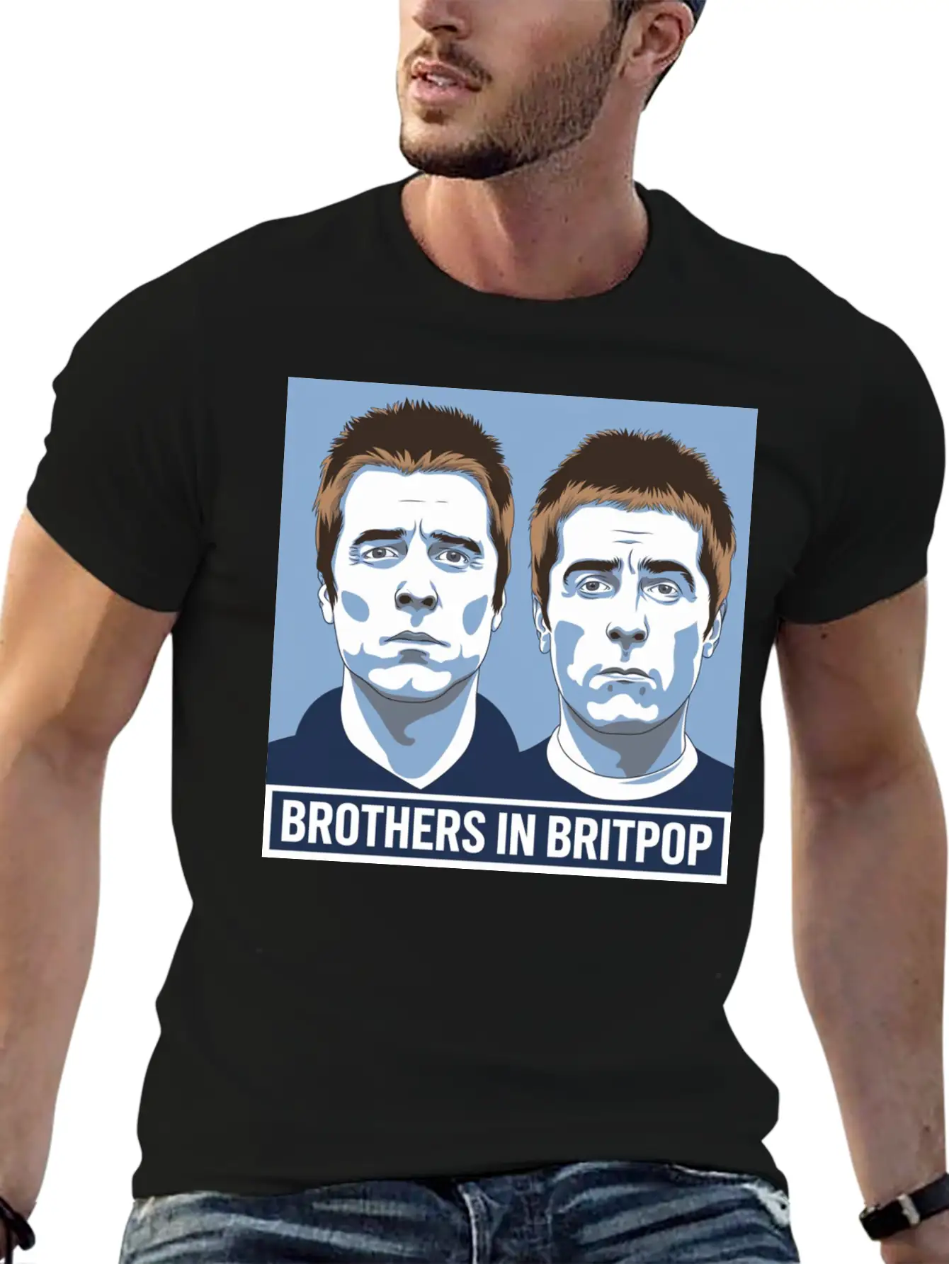 Brothers In Britpop. Breathable Soft Cotton T-Shirt – Timeless Casual Look