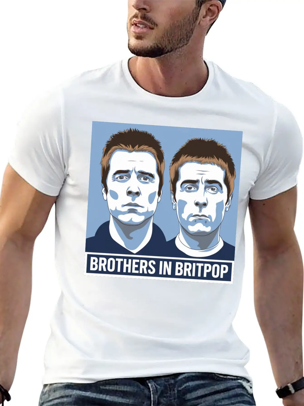 Brothers In Britpop. Breathable Soft Cotton T-Shirt – Timeless Casual Look