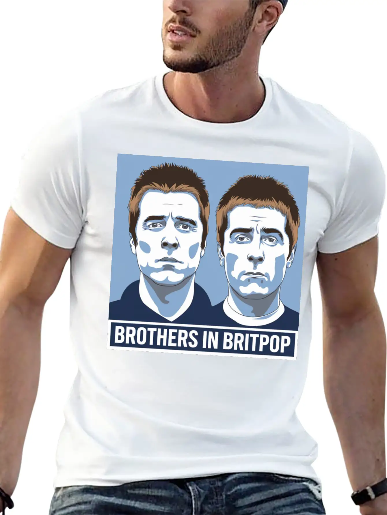 Brothers In Britpop. Breathable Soft Cotton T-Shirt – Timeless Casual Look