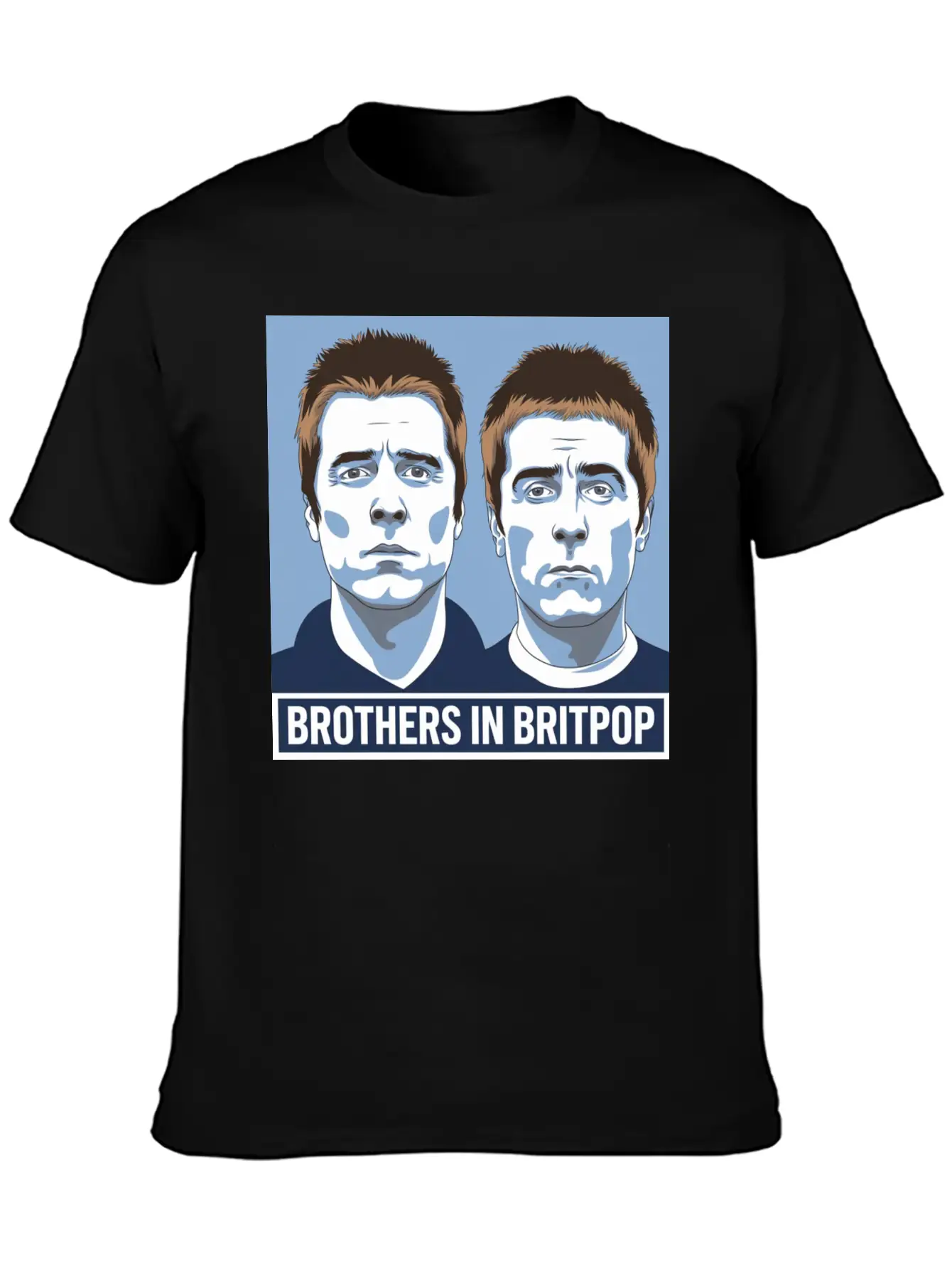 Brothers In Britpop. Breathable Soft Cotton T-Shirt – Timeless Casual Look