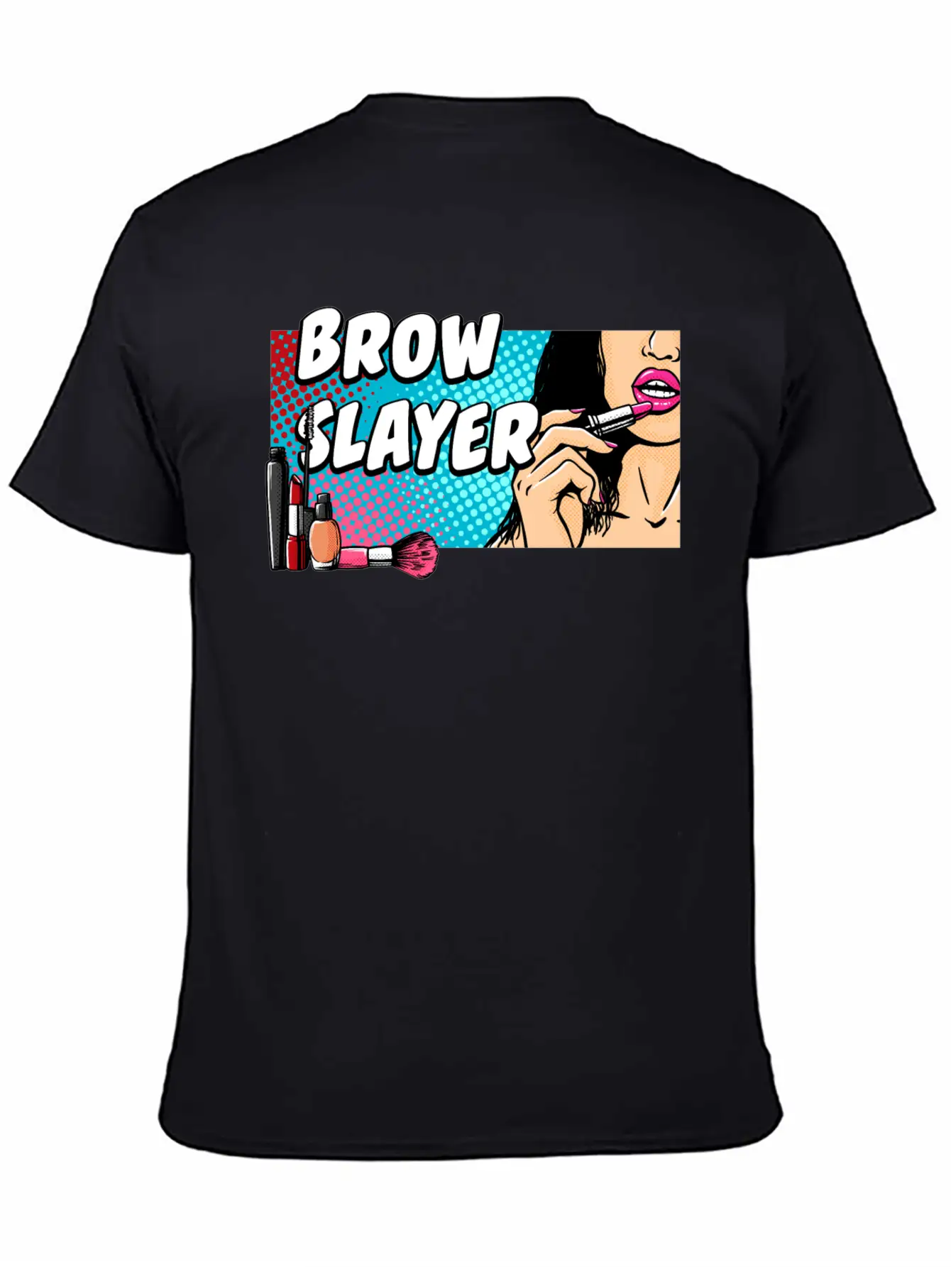 Brow Slayer Makeup Artist Beautiful Beautician Cut Unisex Short Sleeve Soft Cotton T-Shirt – Casual Everyday Wear