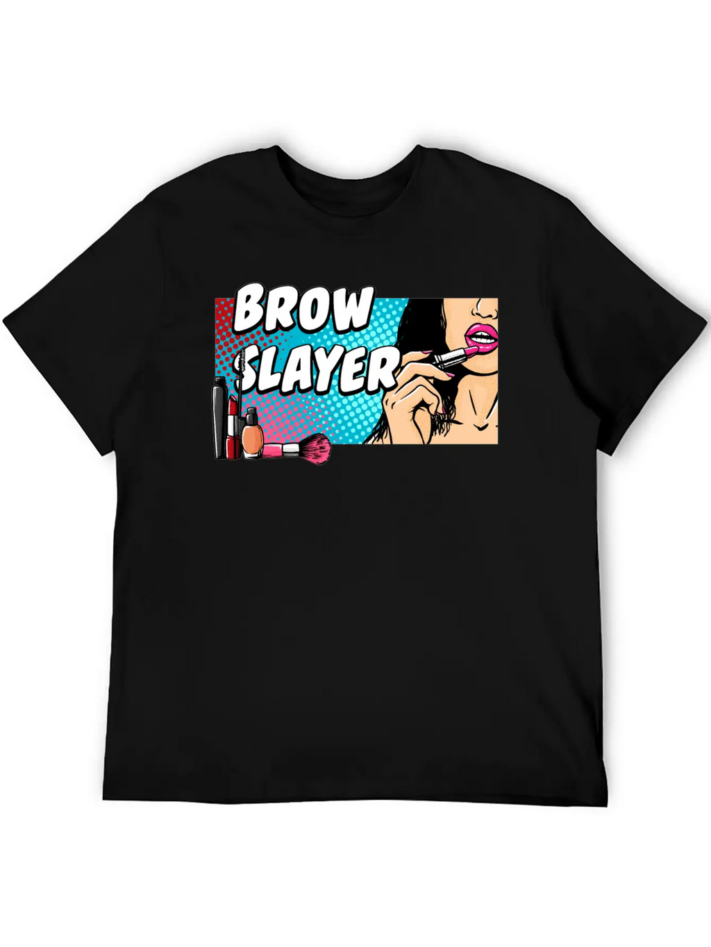 Brow Slayer Makeup Artist Beautiful Beautician Cut Unisex Short Sleeve Soft Cotton T-Shirt – Casual Everyday Wear
