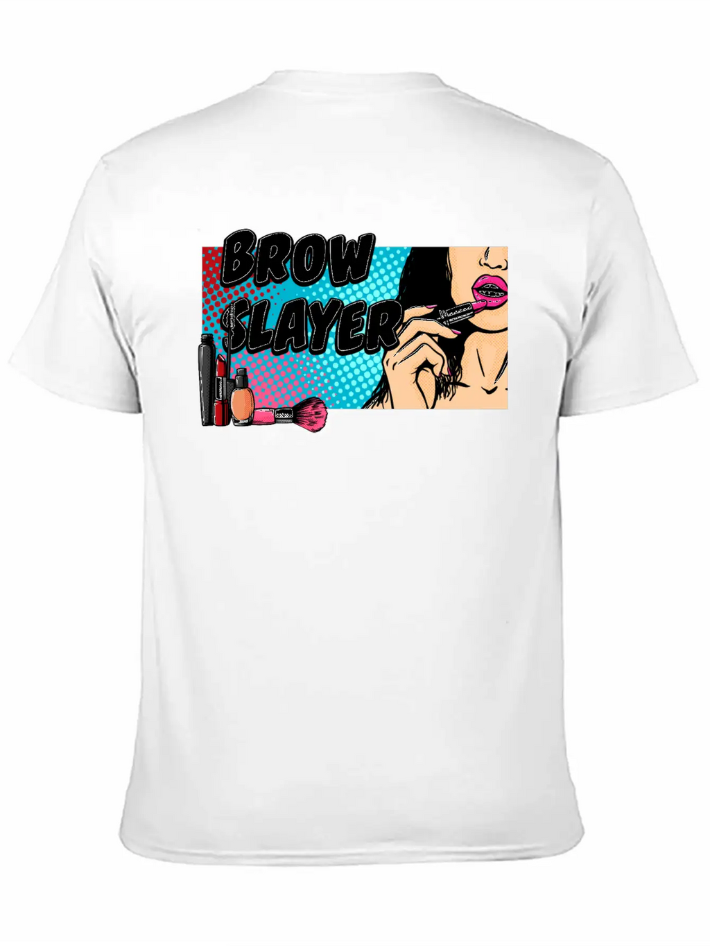 Brow Slayer Makeup Artist Beautiful Beautician Cut Unisex Short Sleeve Soft Cotton T-Shirt – Casual Everyday Wear