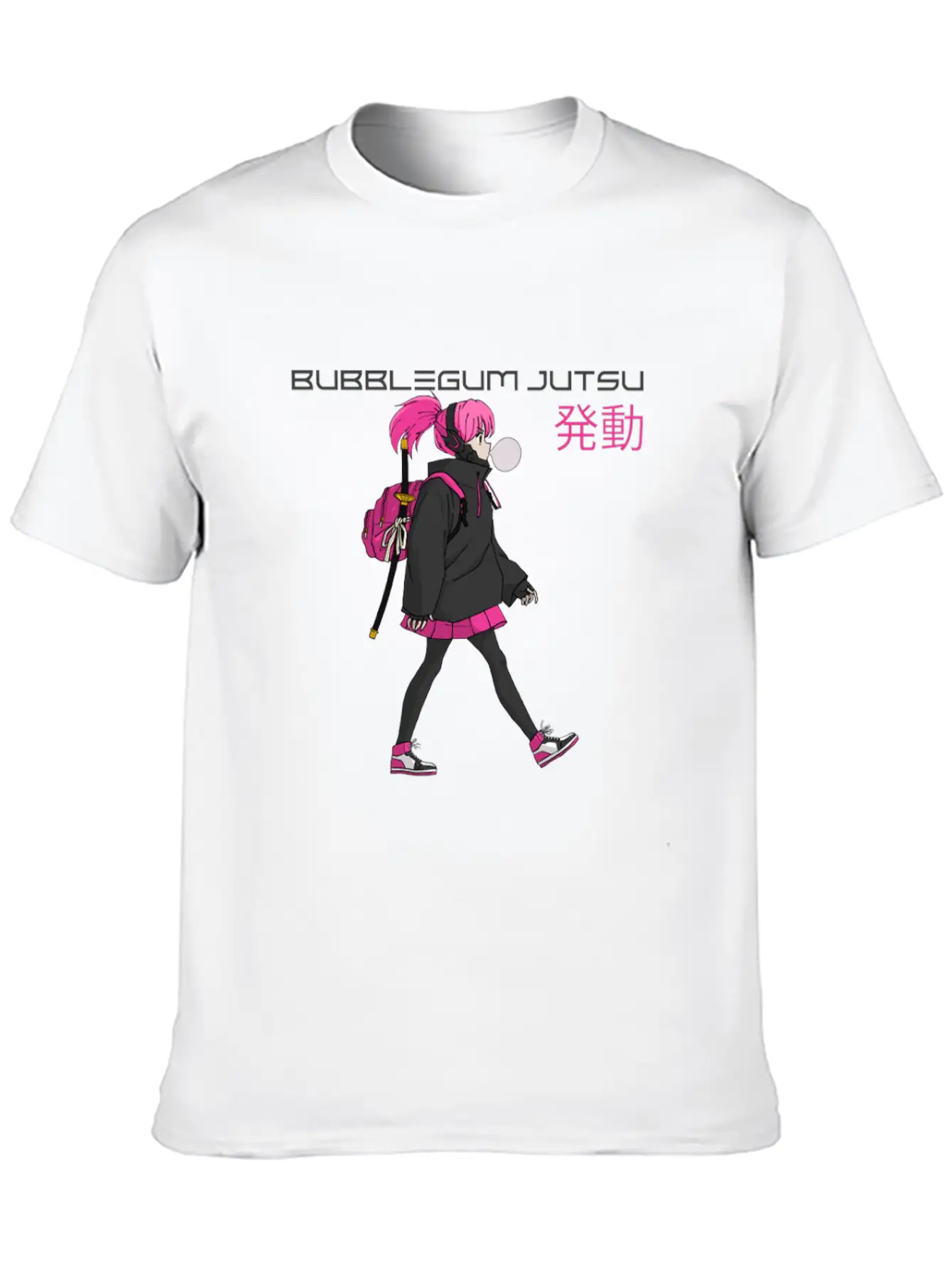Bubblegum Jutsu 発動 (Bubblegum Jutsu Activated) Essential Cotton Tee For Daily Outfits – Unisex Style