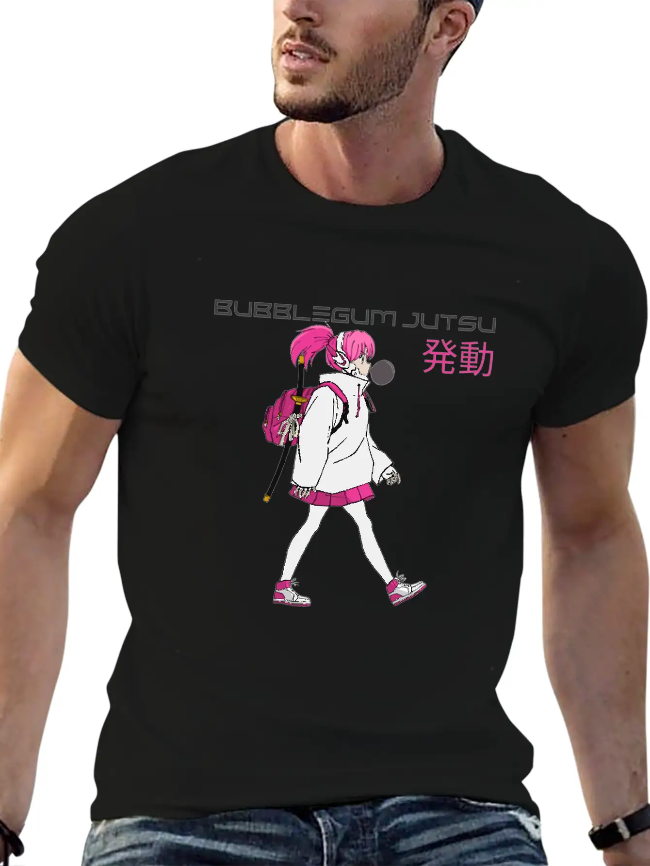 Bubblegum Jutsu 発動 (Bubblegum Jutsu Activated) Essential Cotton Tee For Daily Outfits – Unisex Style
