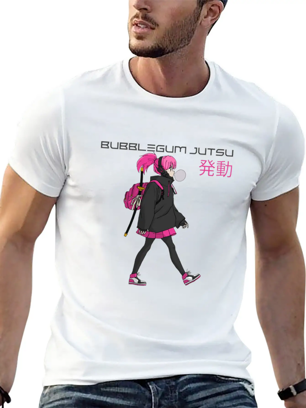 Bubblegum Jutsu 発動 (Bubblegum Jutsu Activated) Essential Cotton Tee For Daily Outfits – Unisex Style
