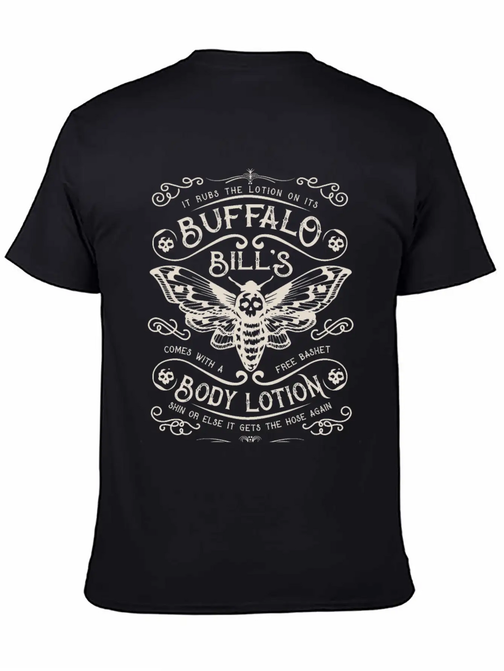 Buffalo Bill's Body Lotion Label Unisex Short Sleeve Soft Cotton T-Shirt – Casual Everyday Wear