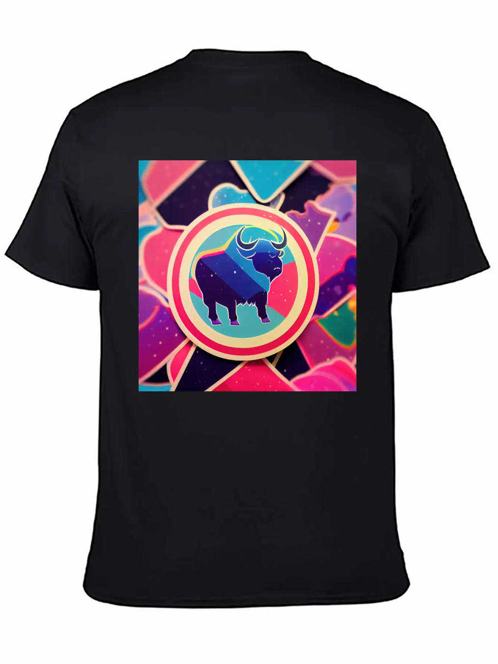 Buffalo Colorful In The Style Of Steven Universe Essential Cotton Tee For Daily Outfits – Unisex Style