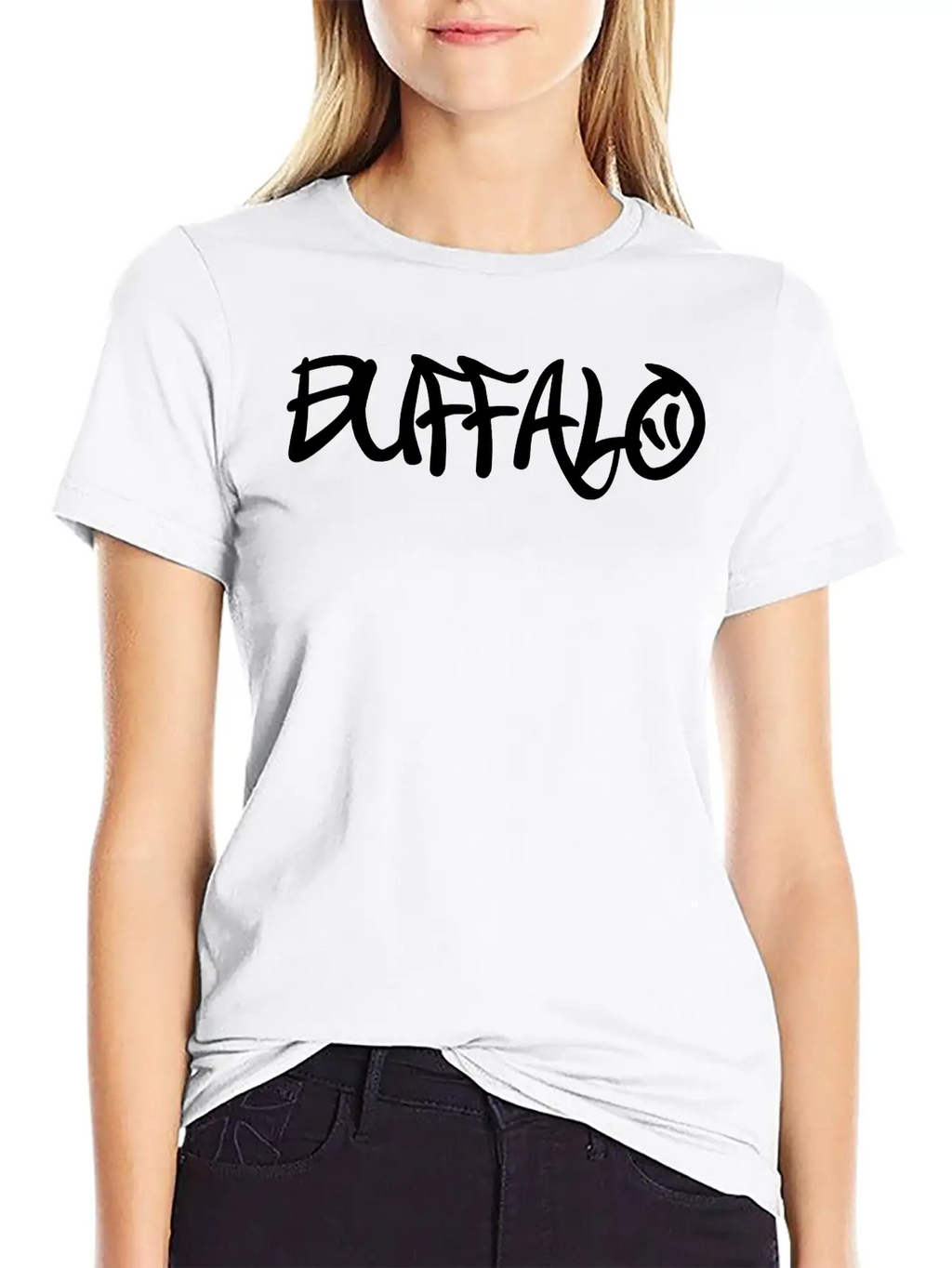 Buffalo Graffiti Unisex Casual T-Shirt – Clean Design For Daily Comfort