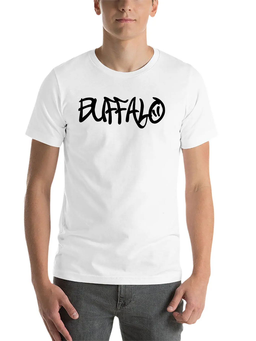 Buffalo Graffiti Unisex Casual T-Shirt – Clean Design For Daily Comfort