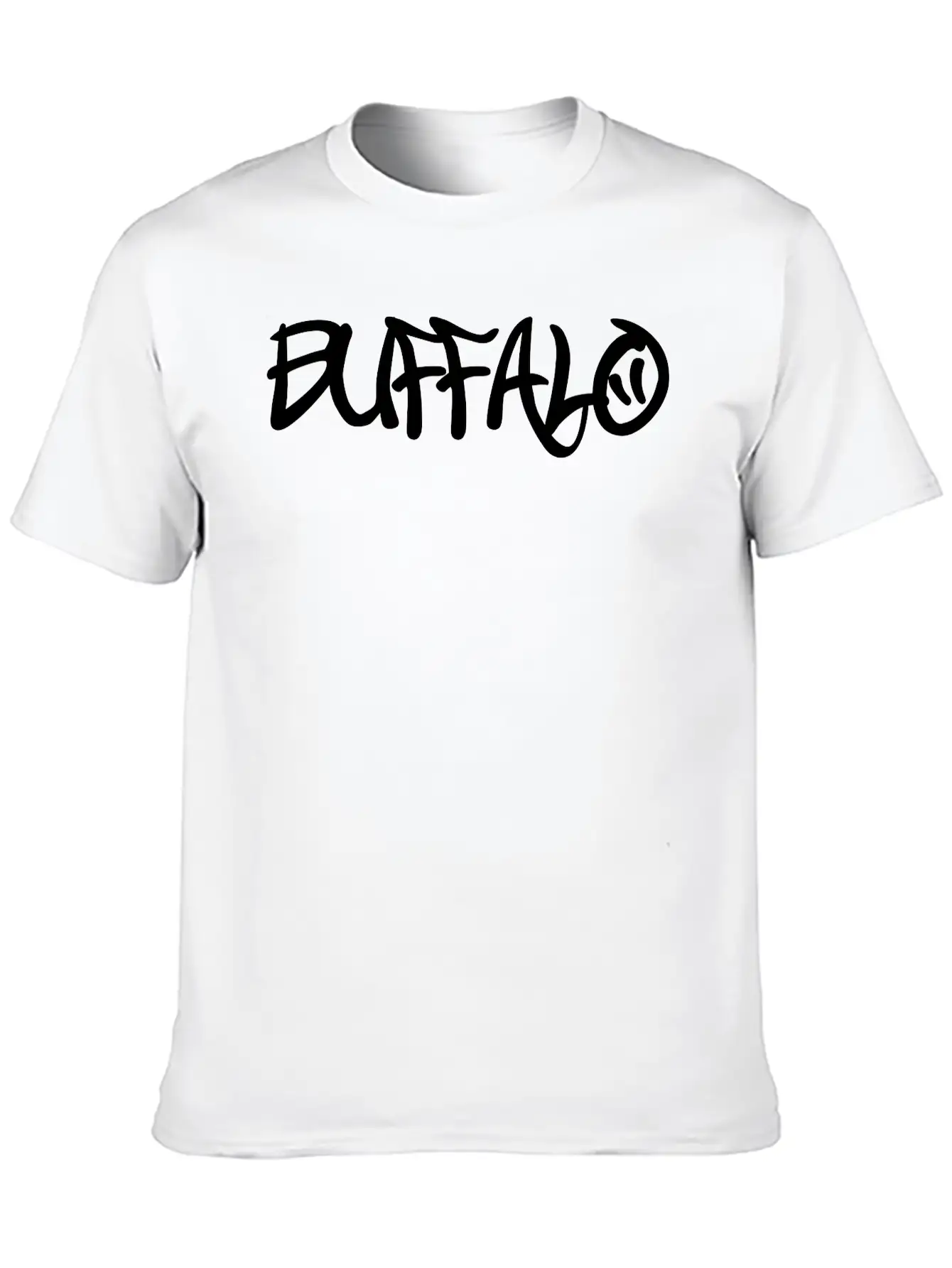 Buffalo Graffiti Unisex Casual T-Shirt – Clean Design For Daily Comfort
