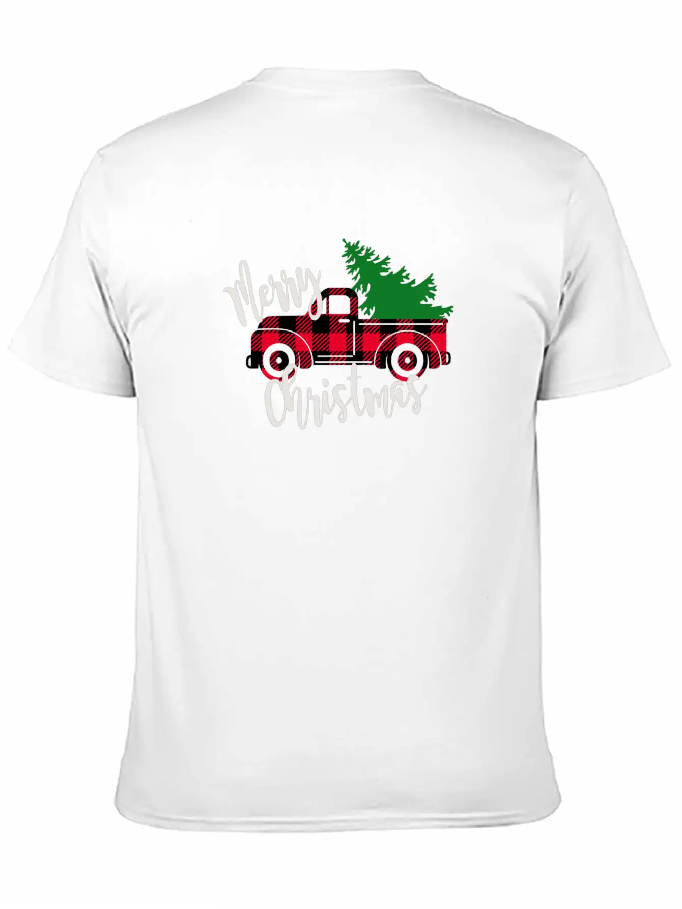 Buffalo Plaid Red Truck Christmas Tree Vintage Classic Fit Graphic Tee For Daily Comfort – Unisex Cotton Shirt