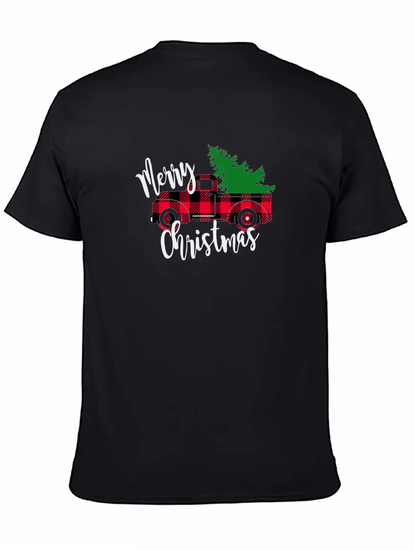 Buffalo Plaid Red Truck Christmas Tree Vintage Classic Fit Graphic Tee For Daily Comfort – Unisex Cotton Shirt