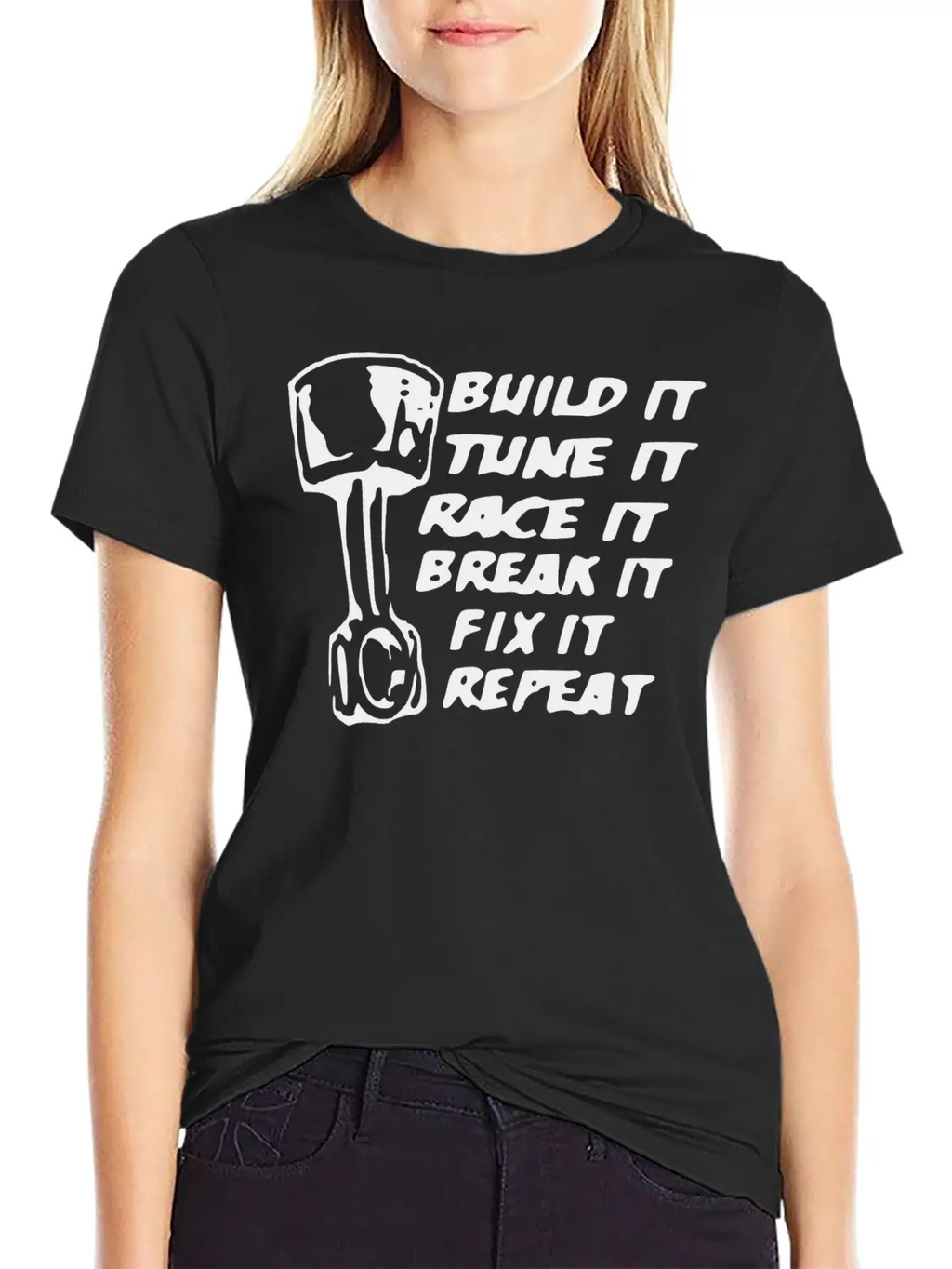 Build It Tune It Race It Break It Race Car Gift Unisex Casual T-Shirt – Clean Design For Daily Comfort