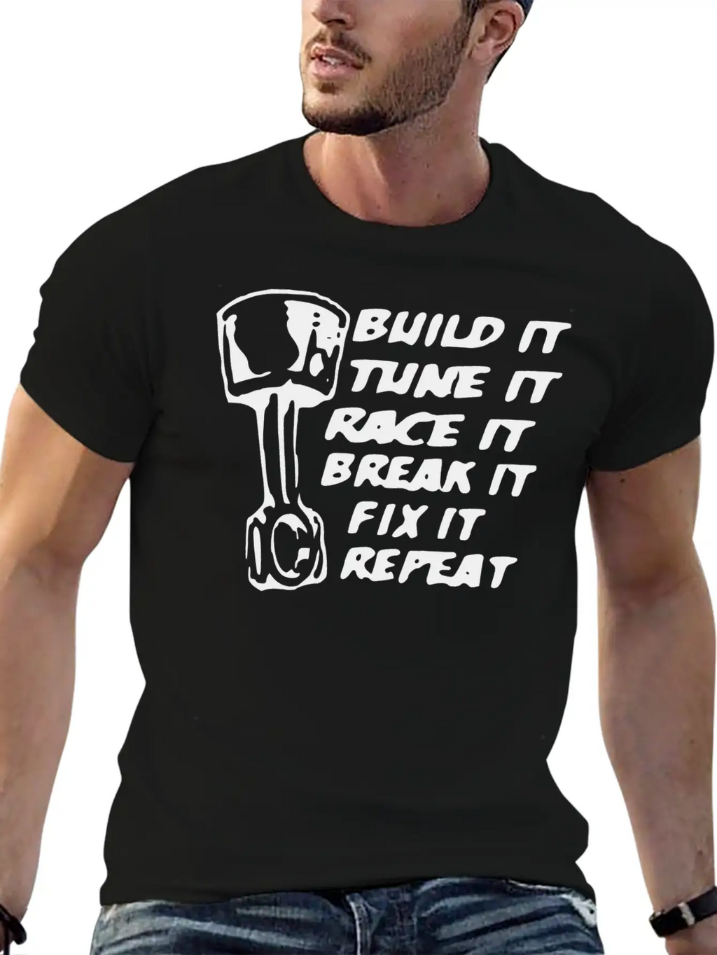 Build It Tune It Race It Break It Race Car Gift Unisex Casual T-Shirt – Clean Design For Daily Comfort