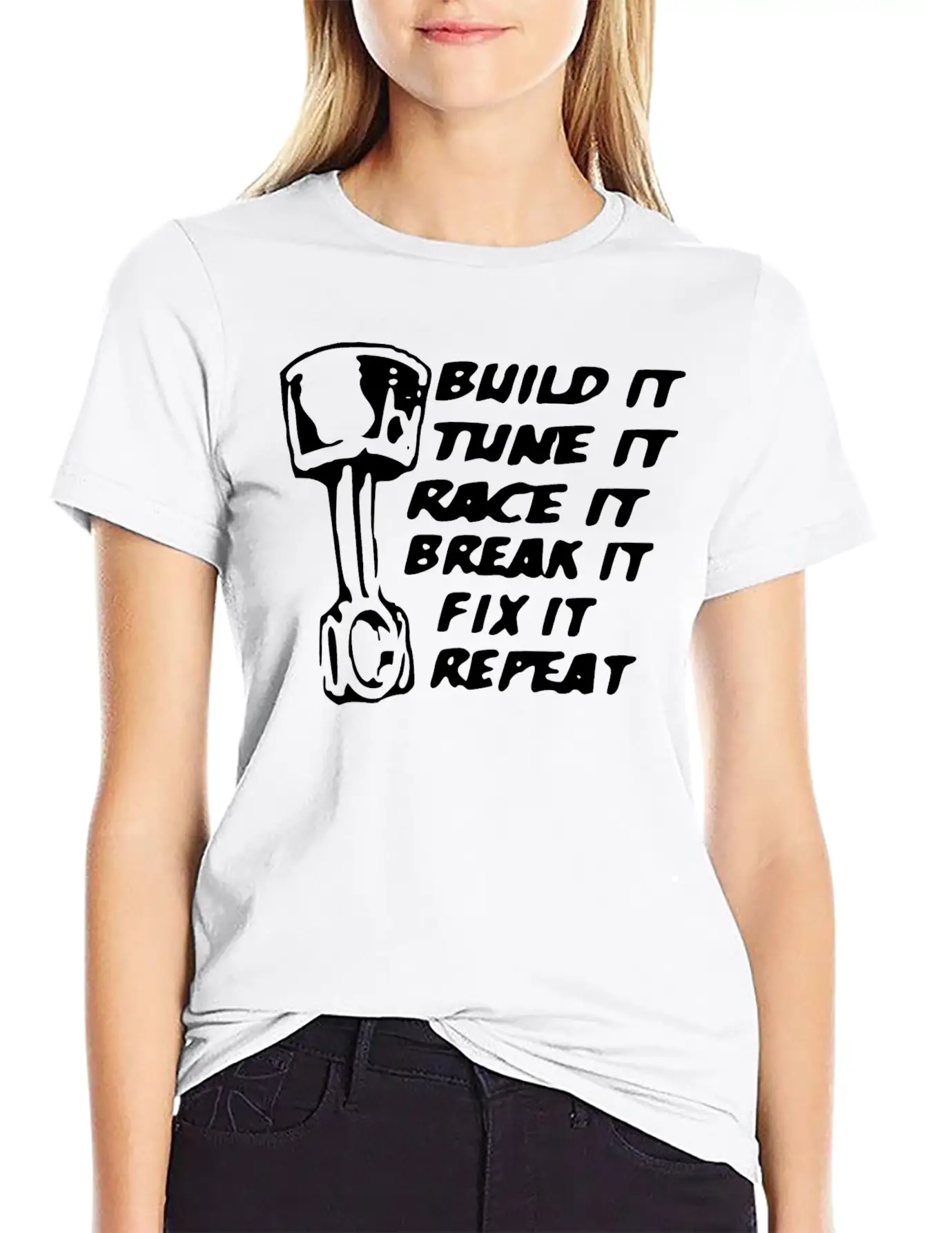 Build It Tune It Race It Break It Race Car Gift Unisex Casual T-Shirt – Clean Design For Daily Comfort