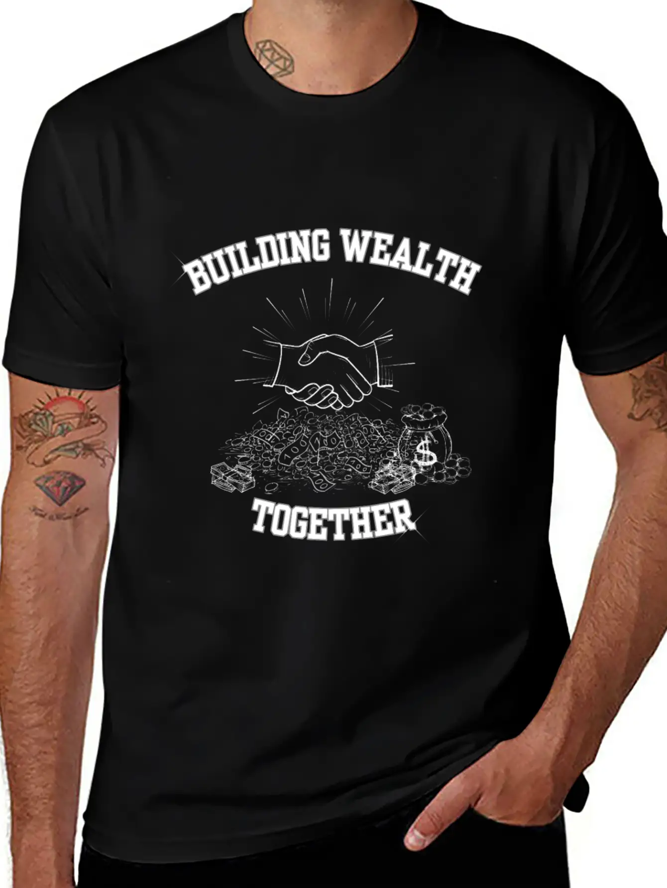 Building Wealth Together Unisex Casual T-Shirt – Clean Design For Daily Comfort