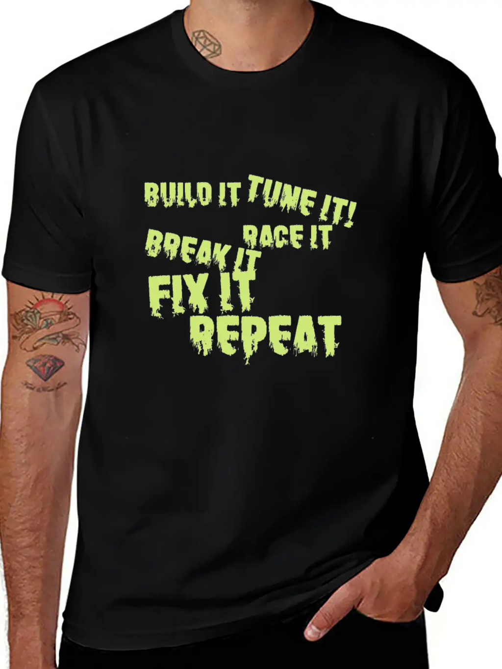 Built It Tune It Race It Break It Fix It Repeat Essential Cotton Tee For Daily Outfits – Unisex Style