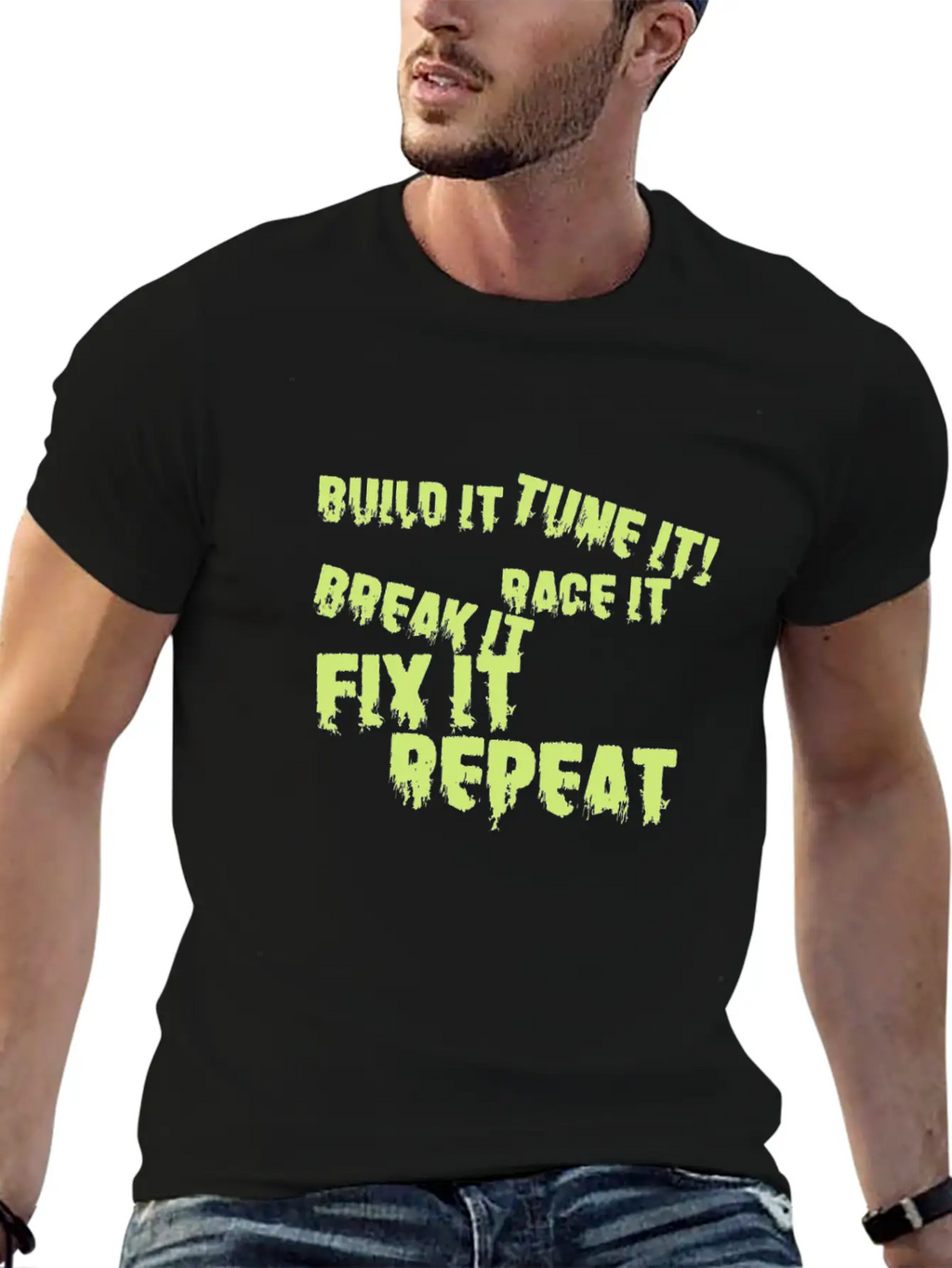 Built It Tune It Race It Break It Fix It Repeat Essential Cotton Tee For Daily Outfits – Unisex Style