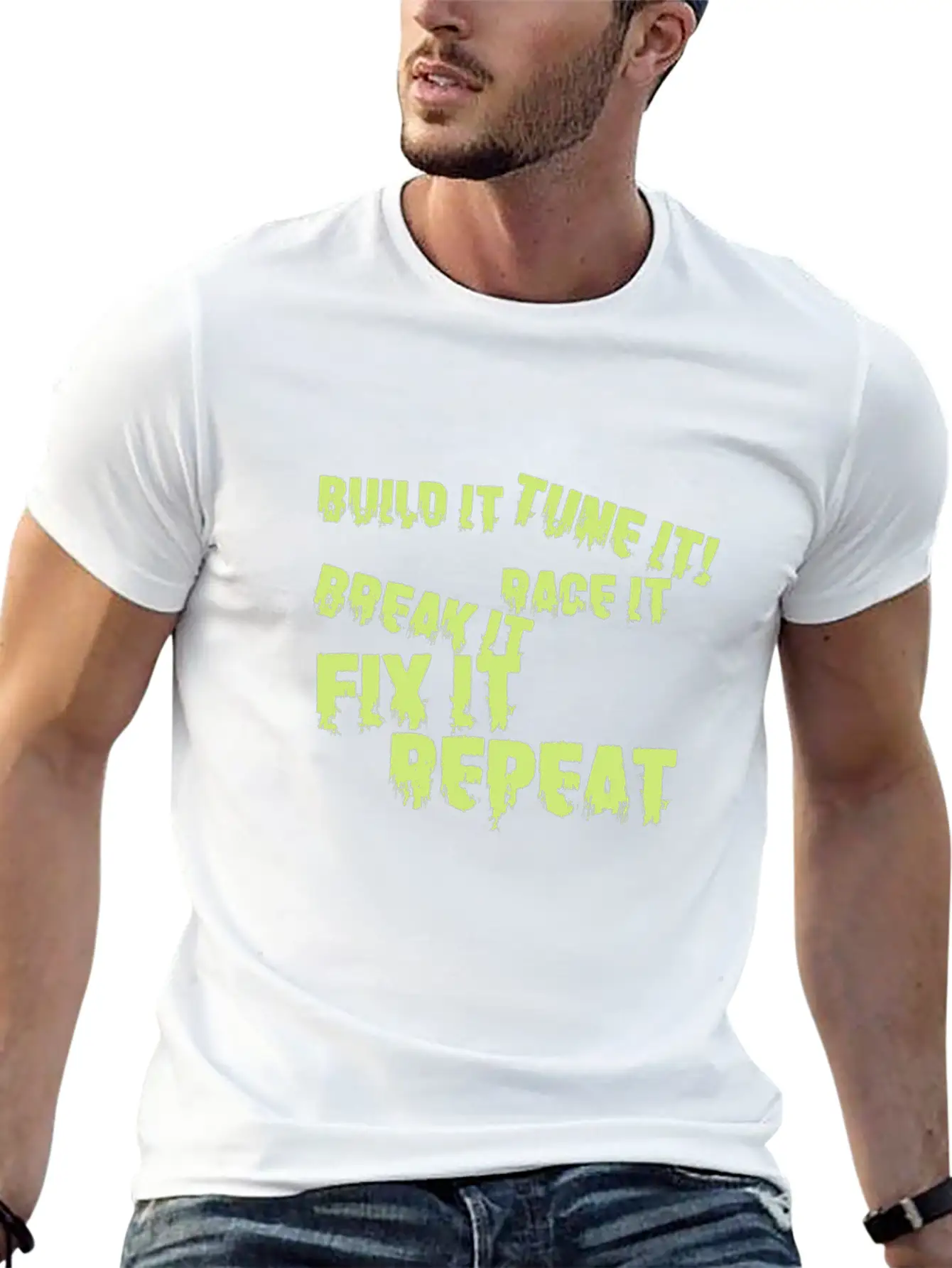 Built It Tune It Race It Break It Fix It Repeat Essential Cotton Tee For Daily Outfits – Unisex Style