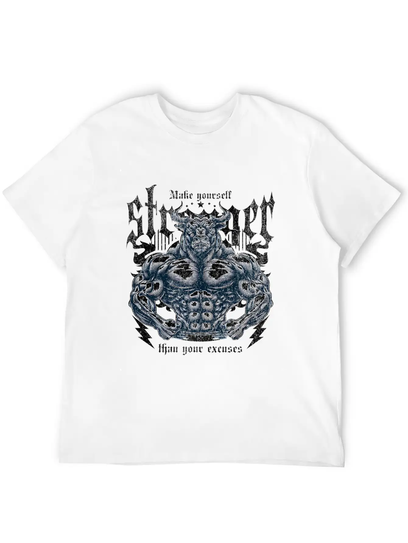 Bull Bodybuilding Make Yourself Stronge Unisex Casual T-Shirt – Clean Design For Daily Comfort