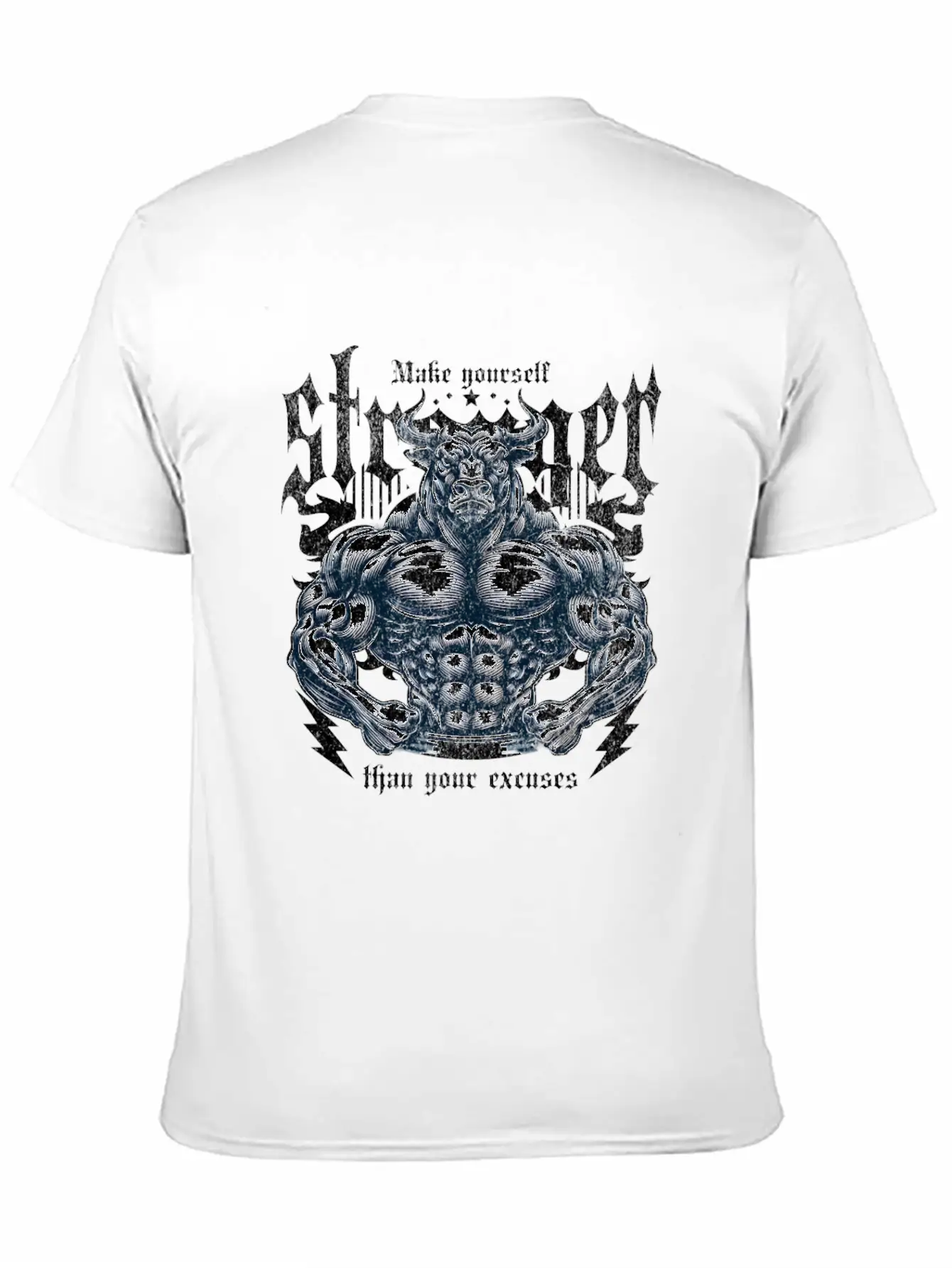 Bull Bodybuilding Make Yourself Stronge Unisex Casual T-Shirt – Clean Design For Daily Comfort