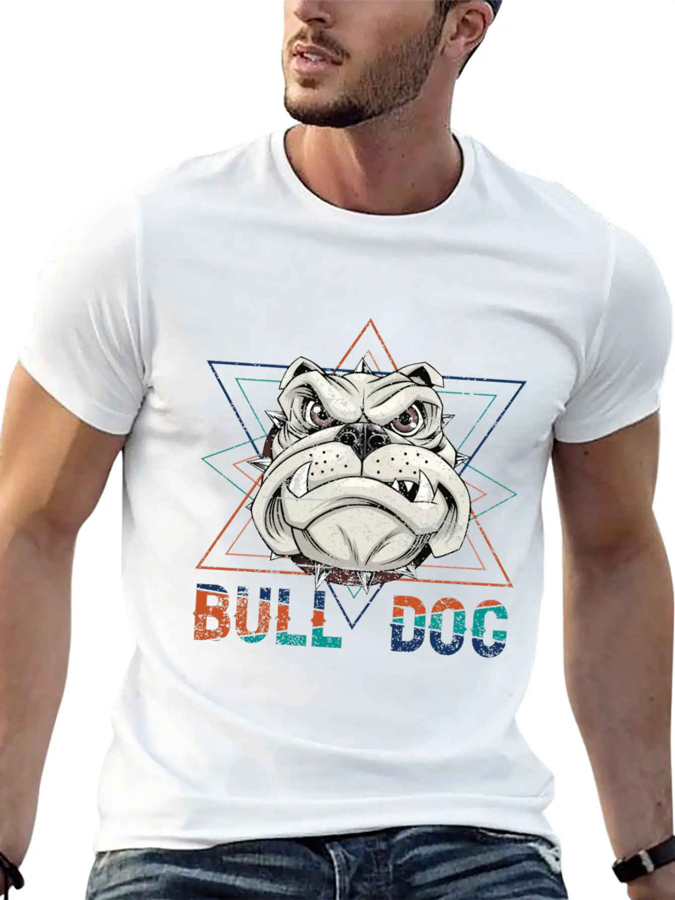 Bull Dog Casual Graphic T-Shirt – Simple And Comfortable Daily Wear