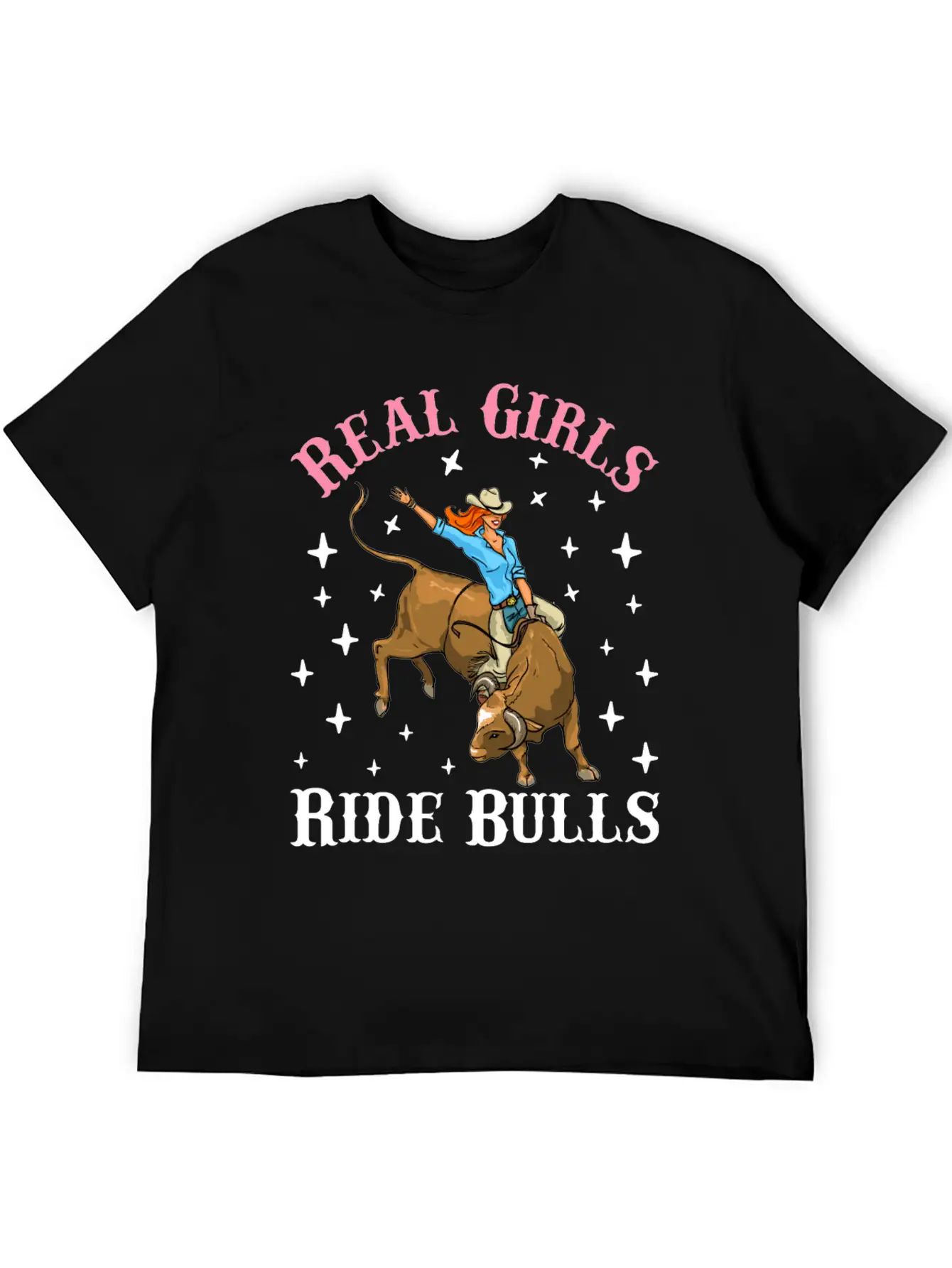 Bull Rider Cowgirl Bull Riding Casual Graphic T-Shirt – Simple And Comfortable Daily Wear