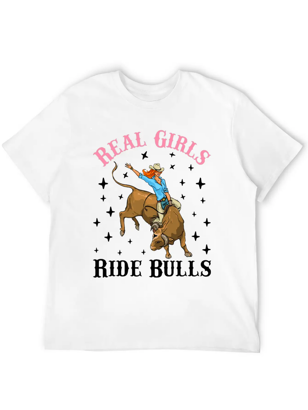 Bull Rider Cowgirl Bull Riding Casual Graphic T-Shirt – Simple And Comfortable Daily Wear