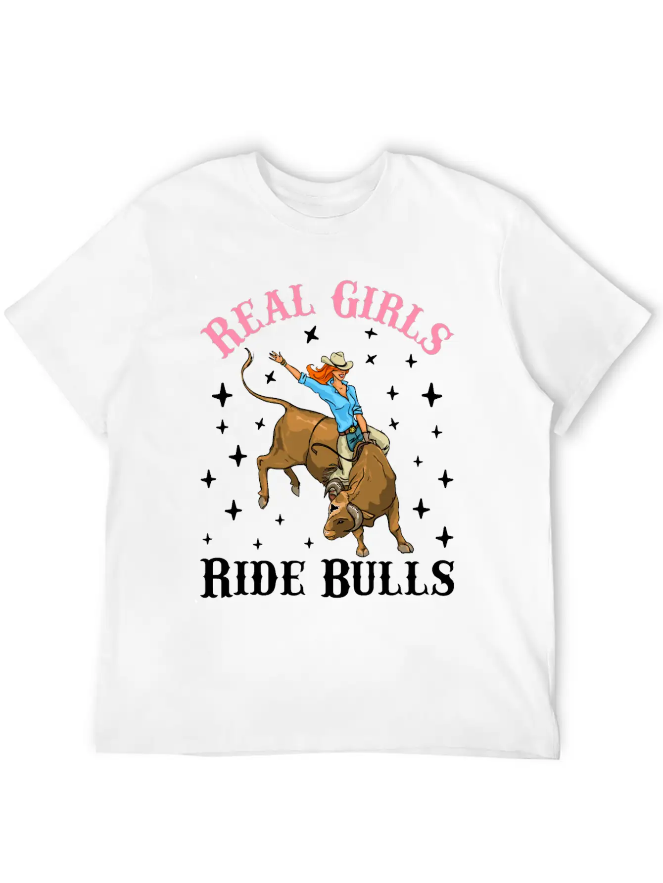 Bull Rider Cowgirl Bull Riding Casual Graphic T-Shirt – Simple And Comfortable Daily Wear