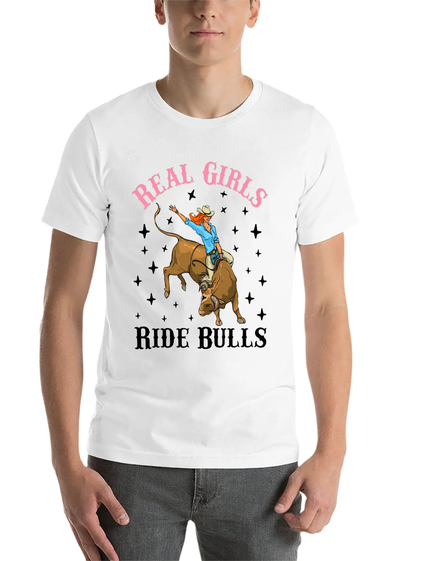 Bull Rider Cowgirl Bull Riding Casual Graphic T-Shirt – Simple And Comfortable Daily Wear