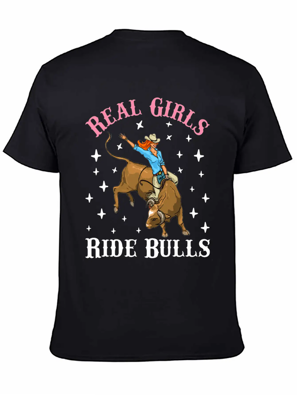 Bull Rider Cowgirl Bull Riding Casual Graphic T-Shirt – Simple And Comfortable Daily Wear
