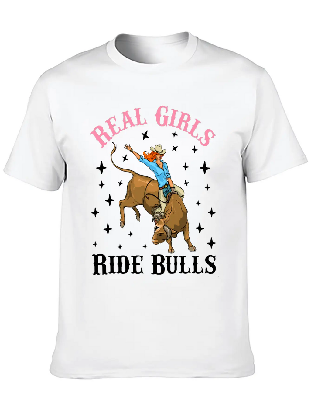 Bull Rider Cowgirl Bull Riding Casual Graphic T-Shirt – Simple And Comfortable Daily Wear