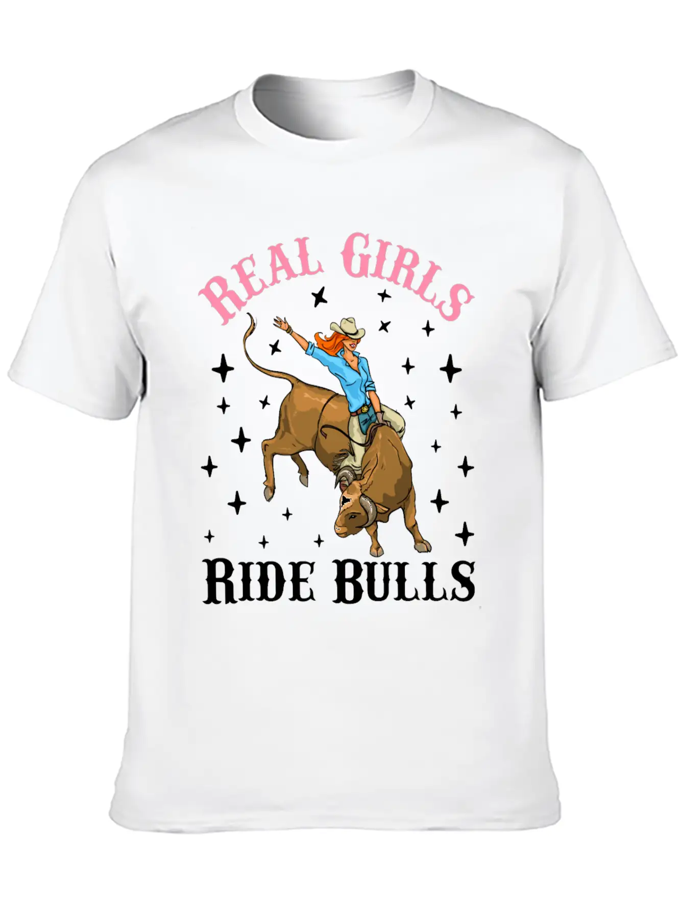 Bull Rider Cowgirl Bull Riding Casual Graphic T-Shirt – Simple And Comfortable Daily Wear