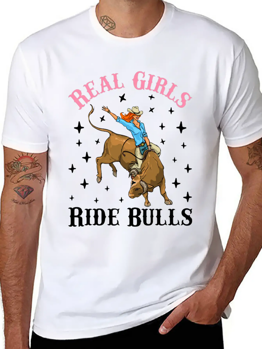 Bull Rider Cowgirl Bull Riding Casual Graphic T-Shirt – Simple And Comfortable Daily Wear