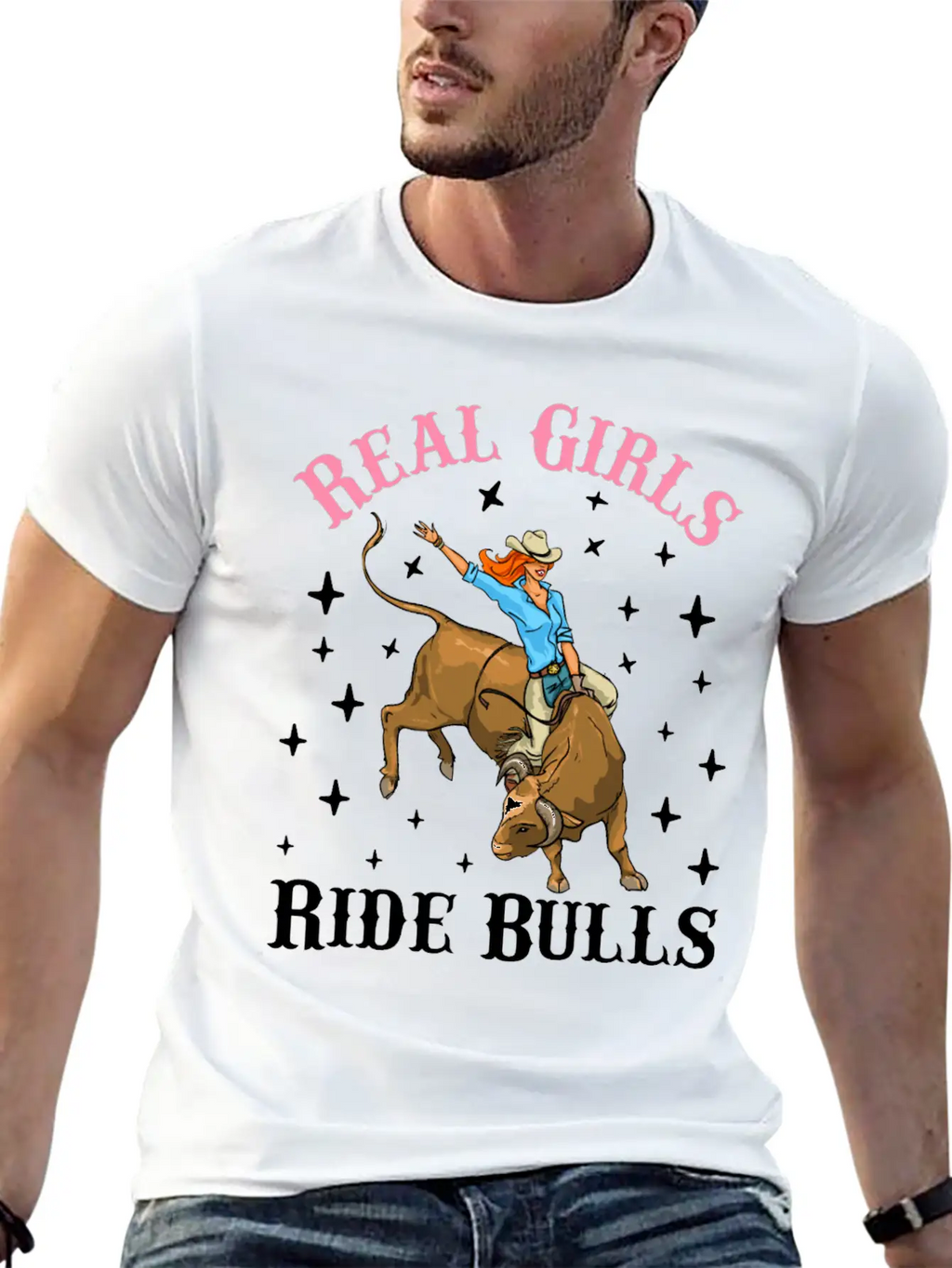 Bull Rider Cowgirl Bull Riding Casual Graphic T-Shirt – Simple And Comfortable Daily Wear